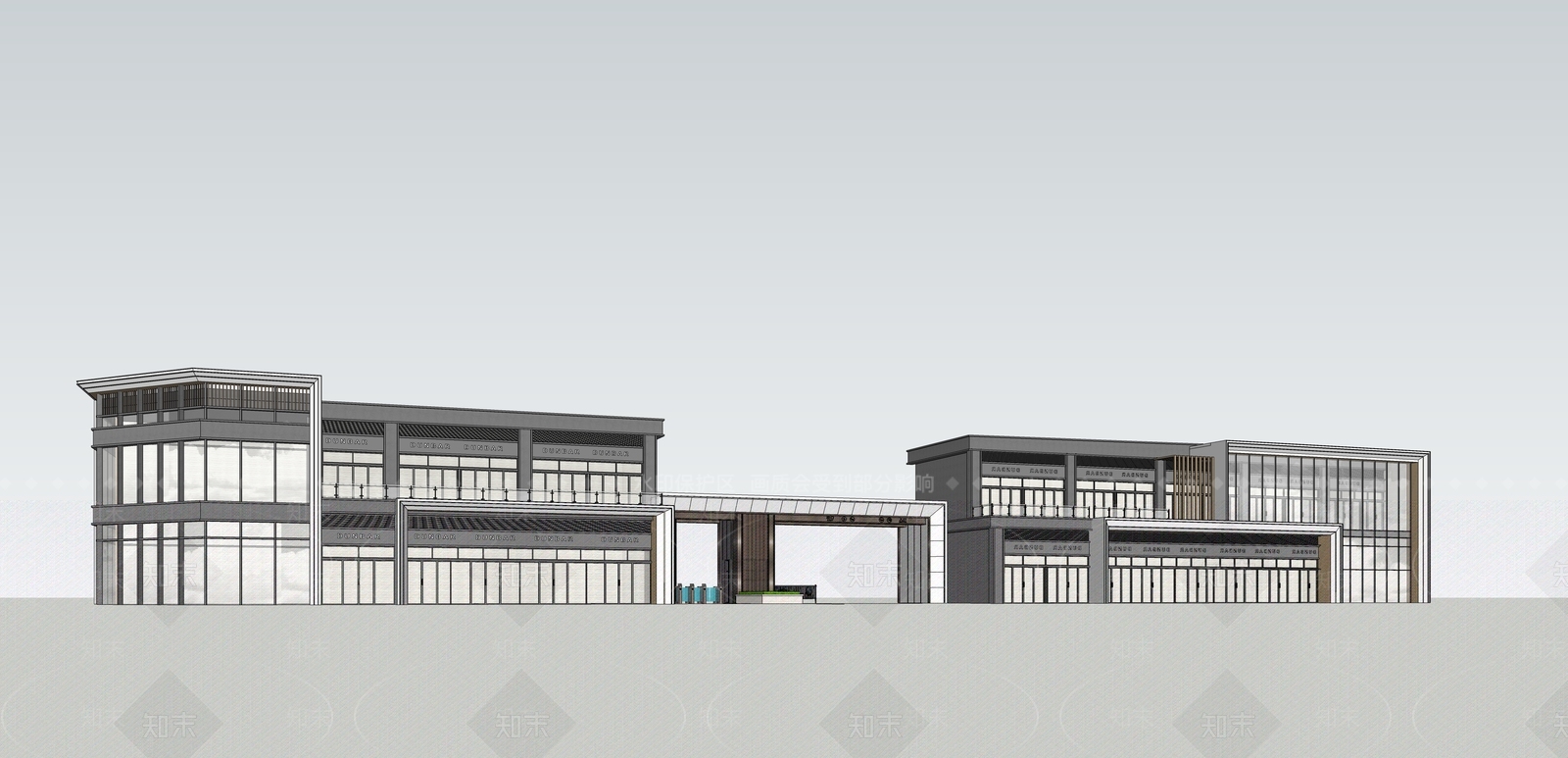 现代其他商业建筑SU模型下载【ID:1187608717】