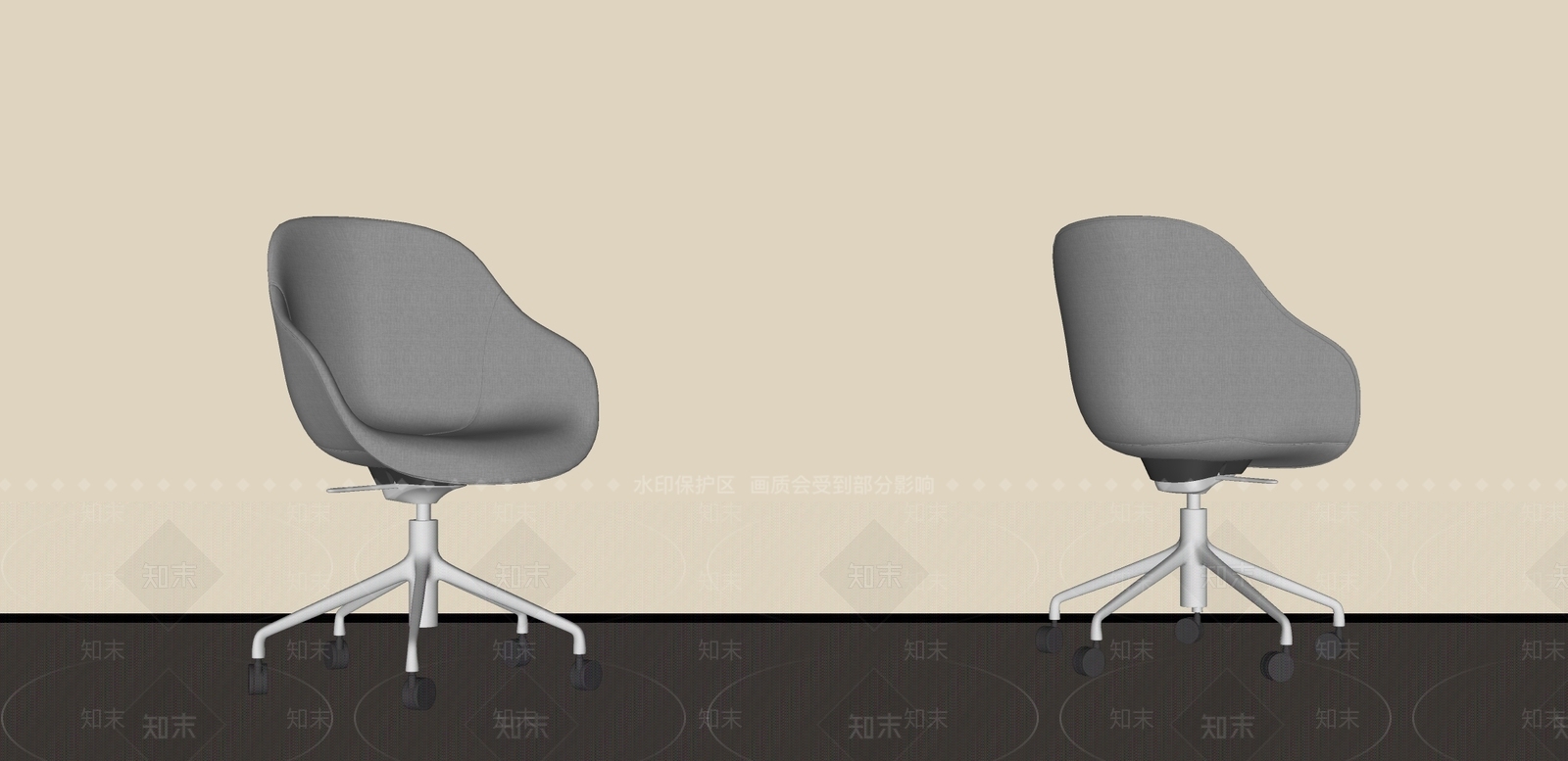 中古侘寂办公椅SU模型下载【ID:1187609548】