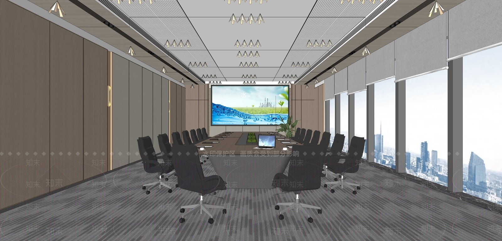 现代会议室SU模型下载【ID:1187610250】