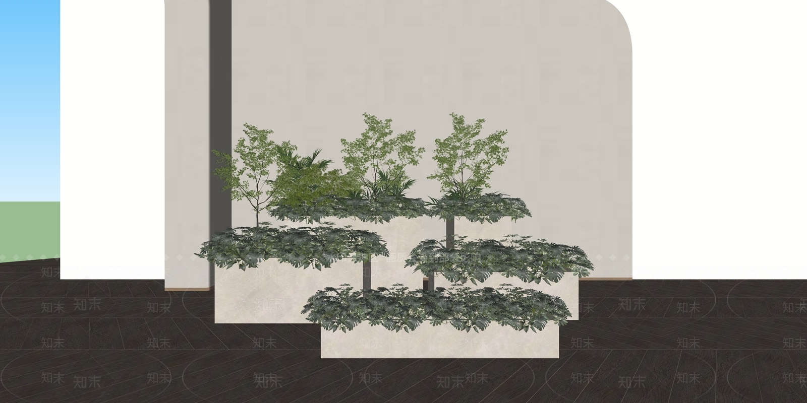 植物组合SU模型下载【ID:1187611506】