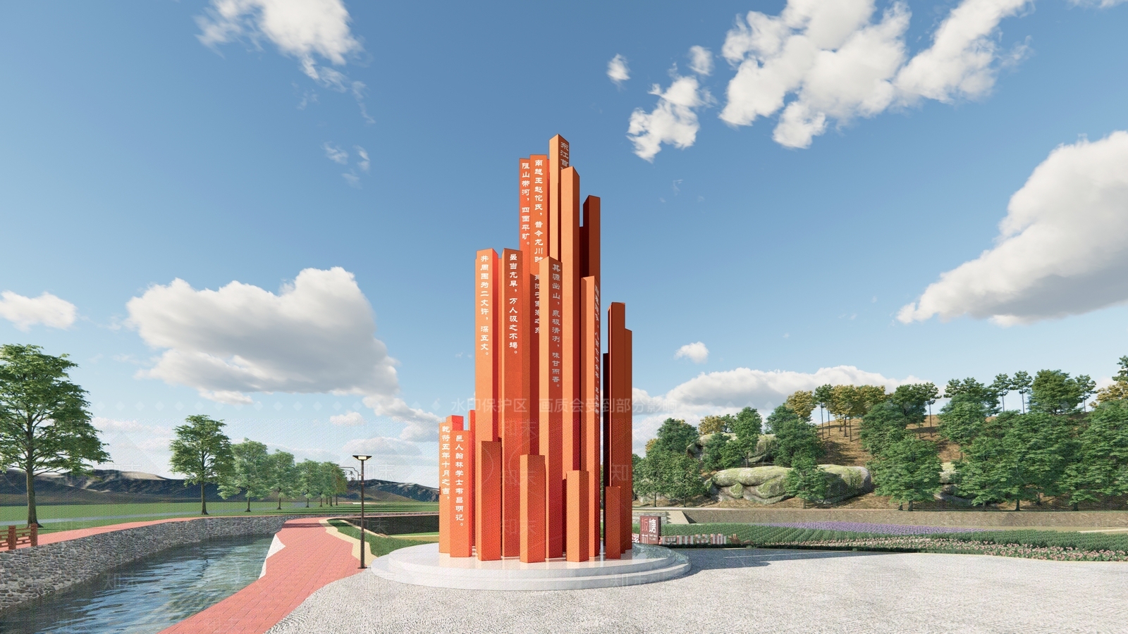 现代景观柱SU模型下载【ID:1187611219】