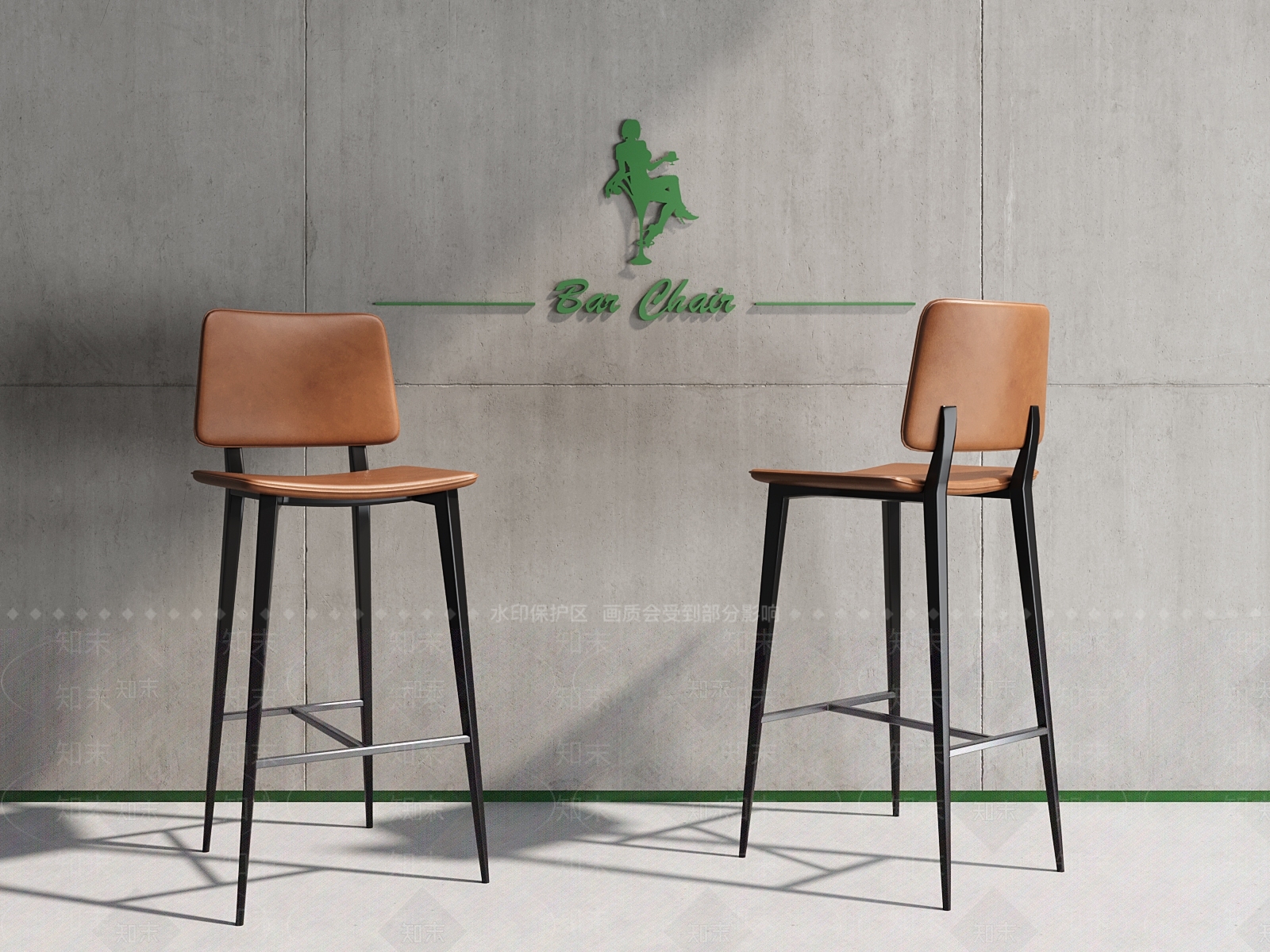 现代轻奢吧椅SU模型下载【ID:1187615285】