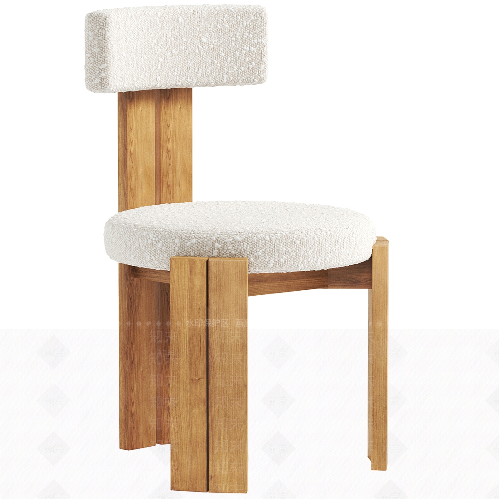 新中式现代餐椅3D模型下载【ID:1187616827】