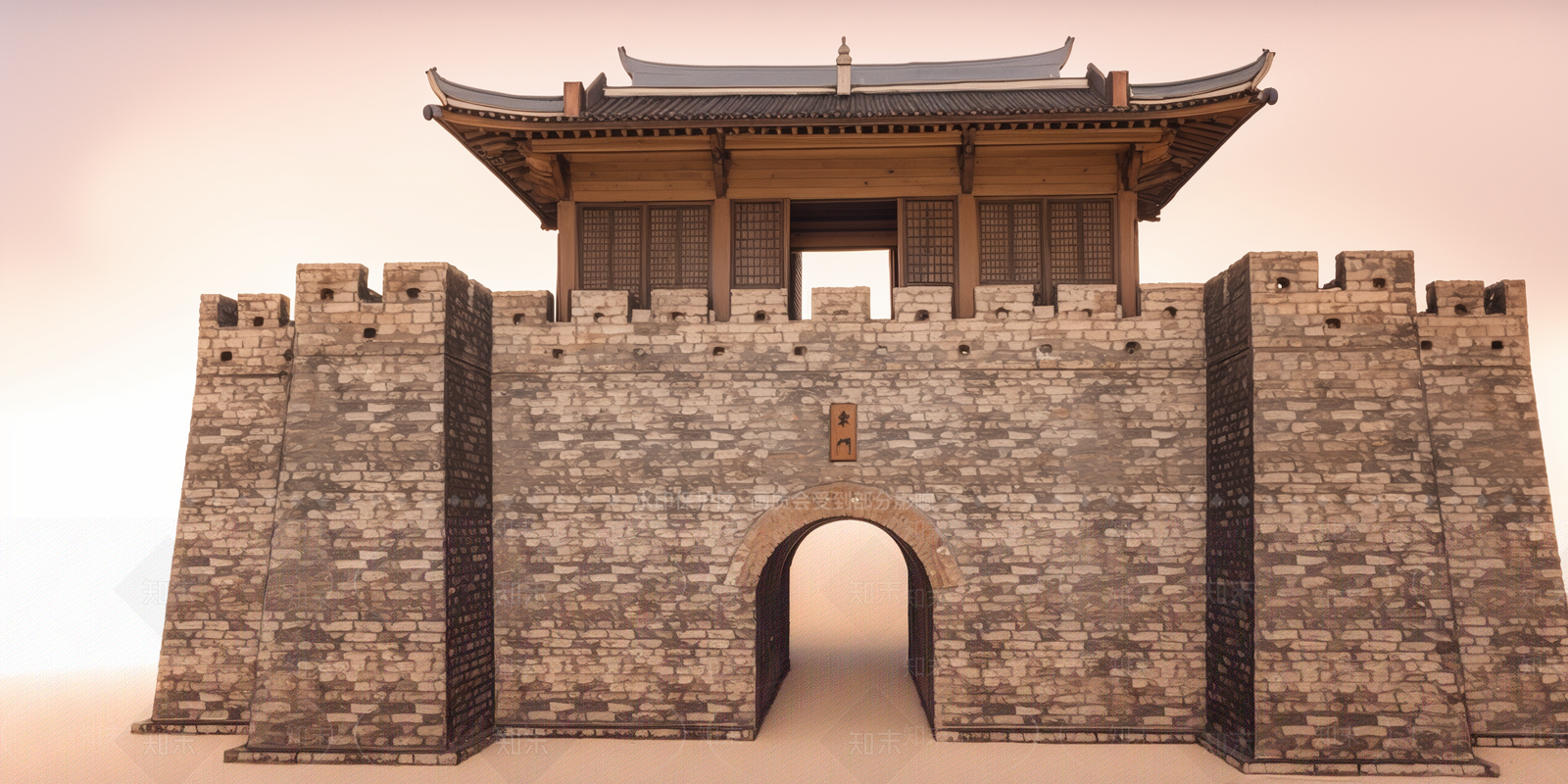 中式古建筑SU模型下载【ID:1187617631】