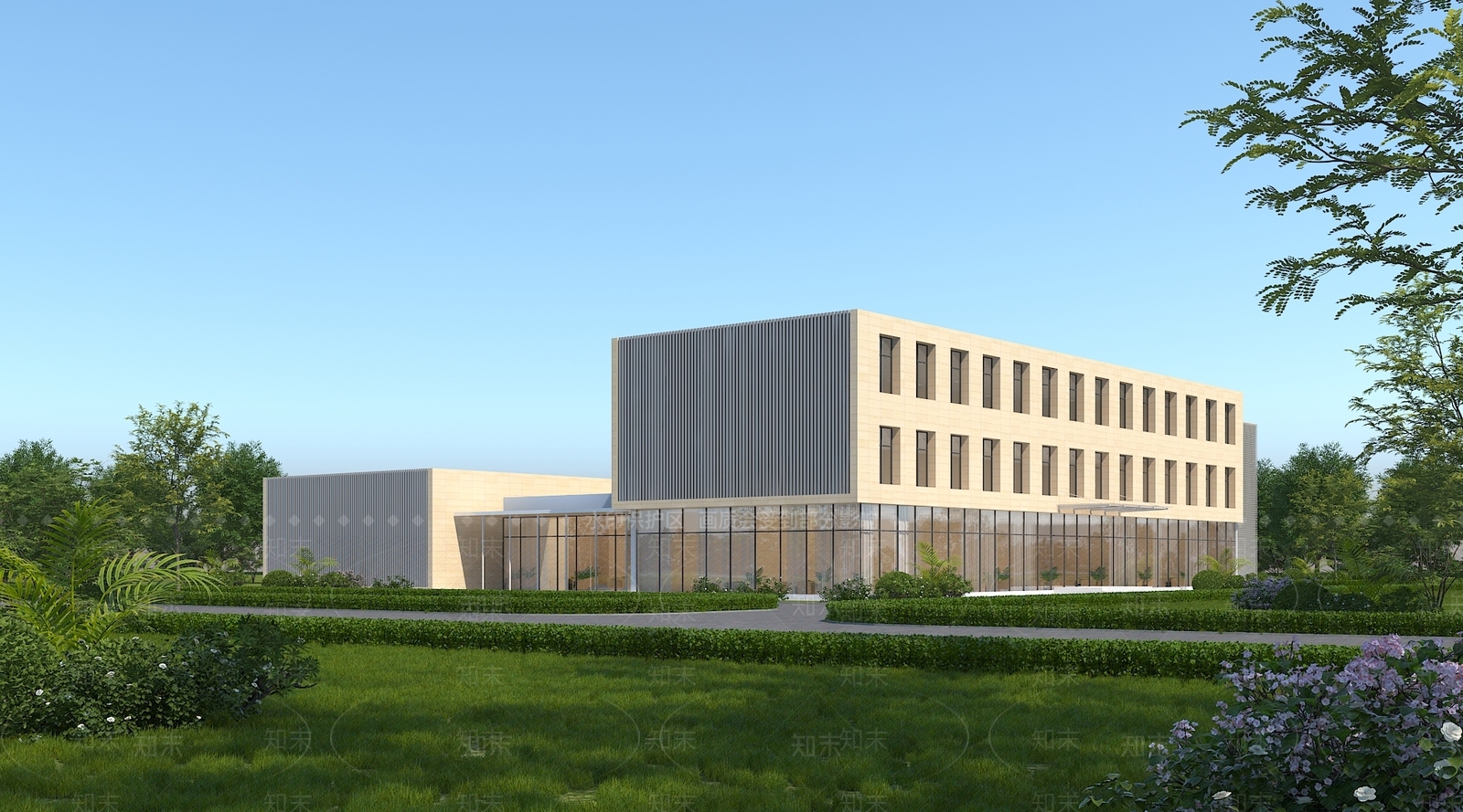 现代办公楼3D模型下载【ID:1187620863】