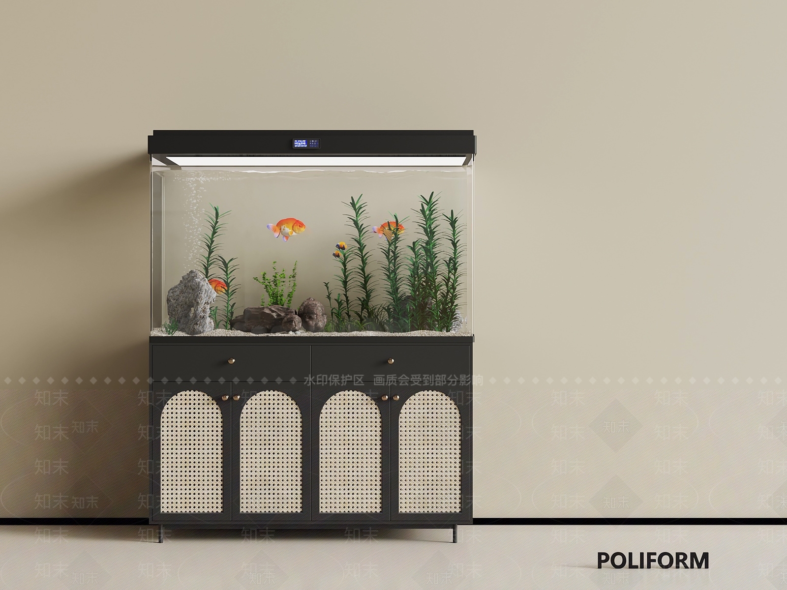 法式中古鱼缸3D模型下载【ID:1187630523】