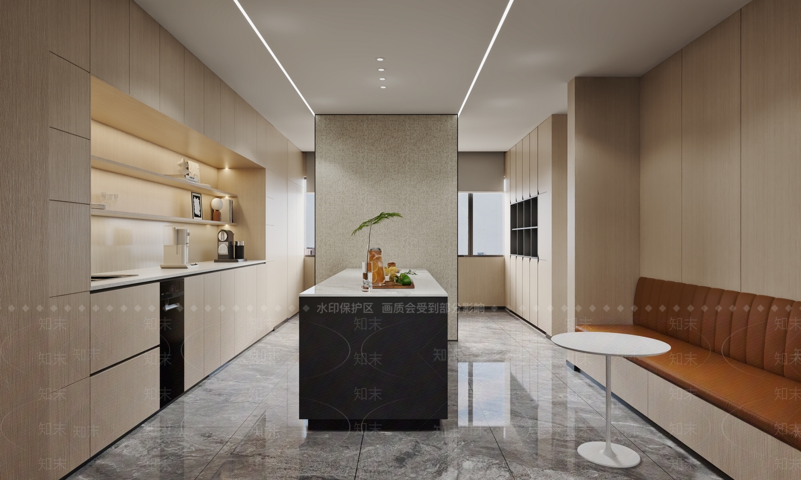 现代茶水间3D模型下载【ID:1187634895】