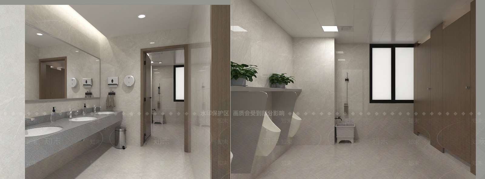 现代公共卫生间SU模型下载【ID:1187633088】