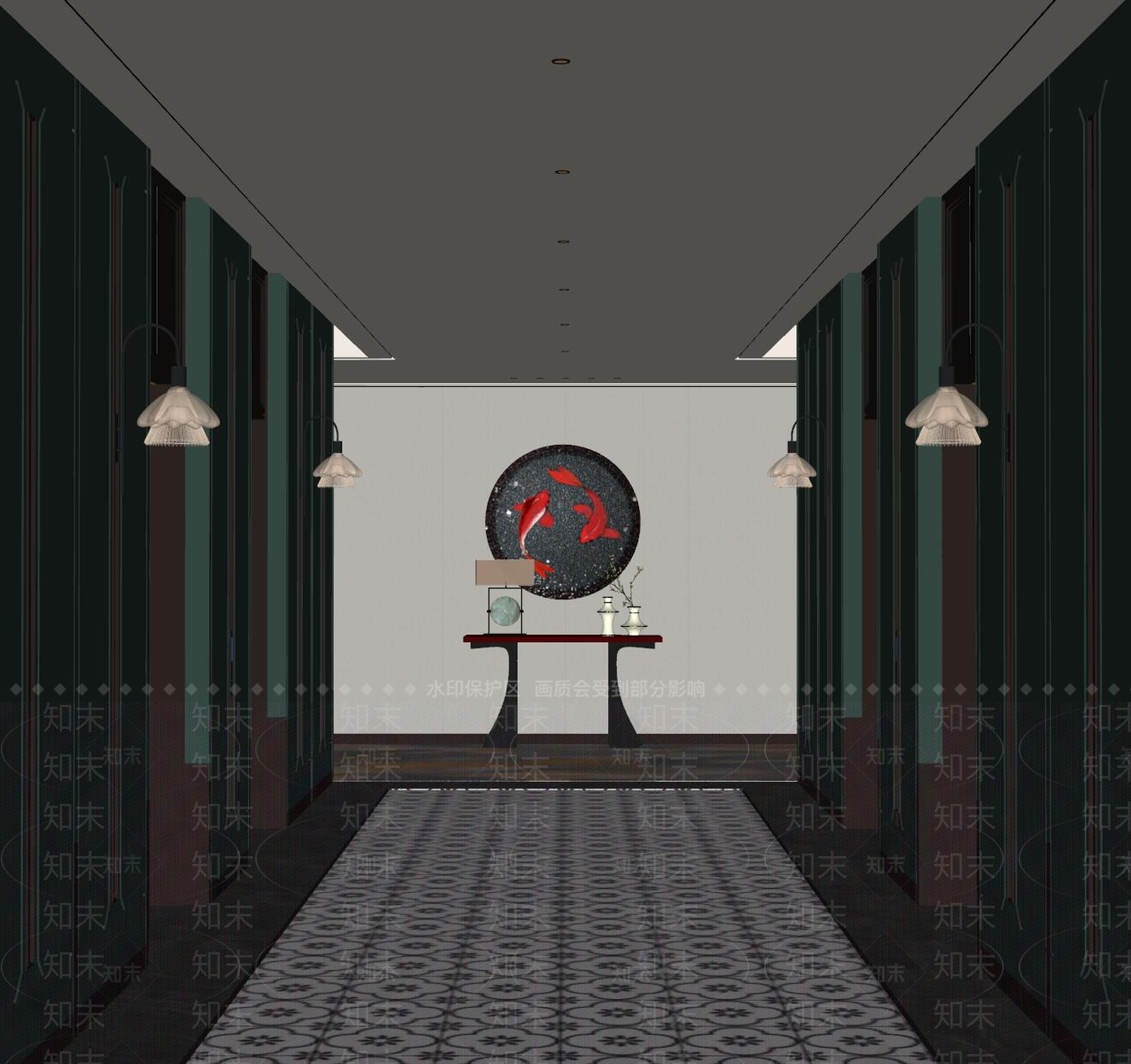 现代轻奢电梯厅SU模型下载【ID:1187633664】