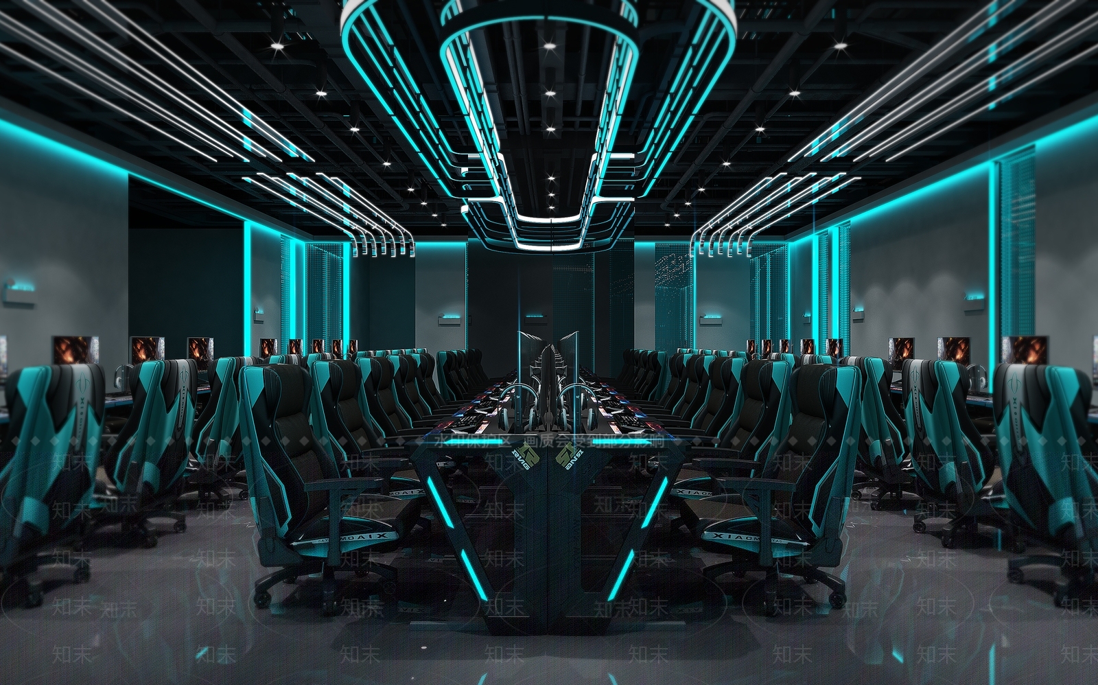 简约办公区3D模型下载【ID:1215045870】