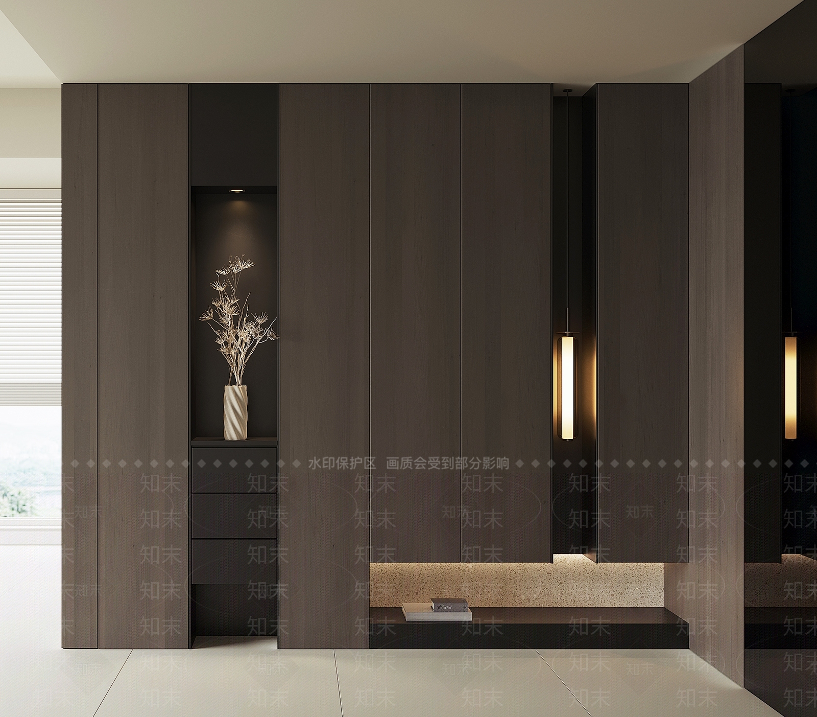 现代鞋柜SU模型下载【ID:1187639550】