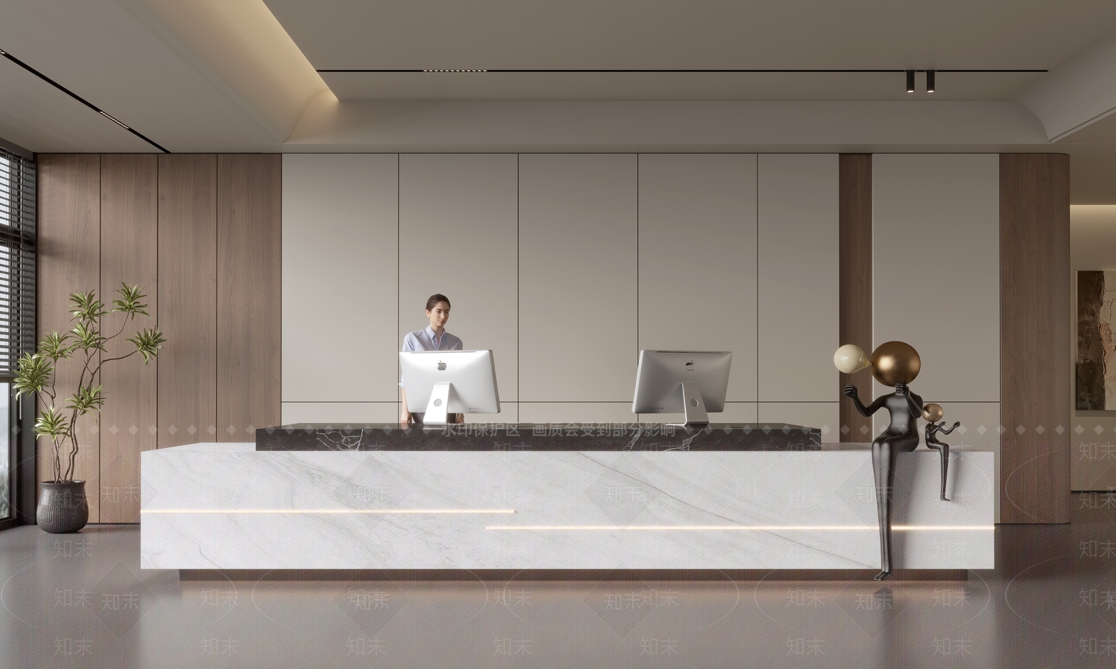 现代前台SU模型下载【ID:1187639516】