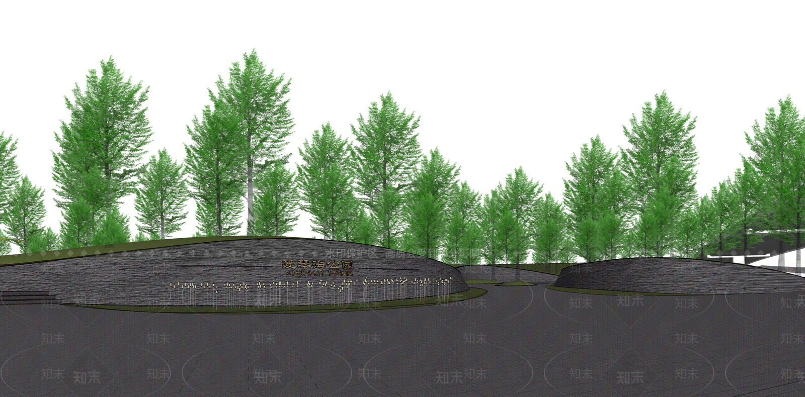 现代轻奢景观公园SU模型下载【ID:1187641489】