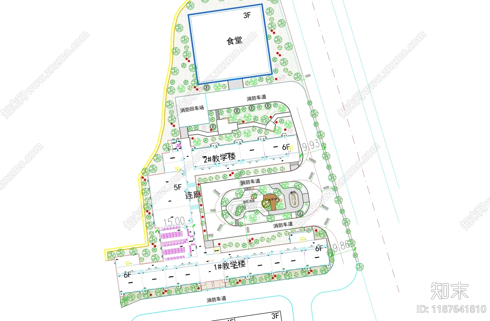 现代景观平面图施工图下载【ID:1187641810】