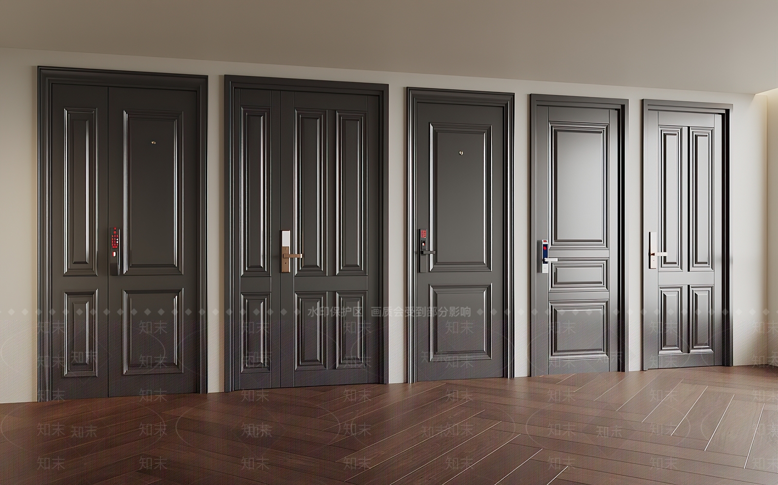 现代门组合3D模型下载【ID:1187641806】