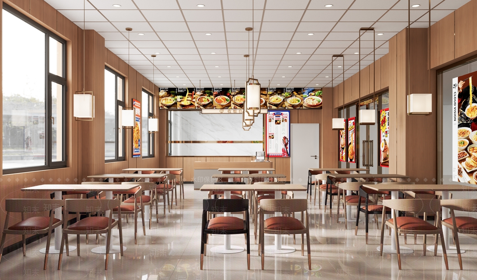现代原木快餐店3D模型下载【ID:1187646336】