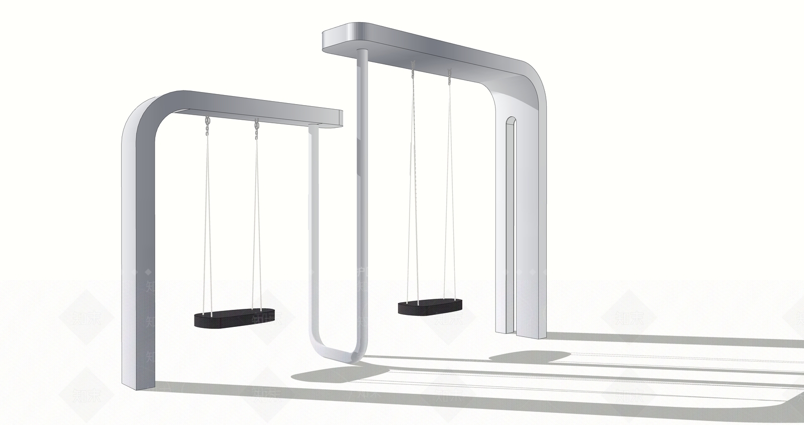 现代秋千SU模型下载【ID:1187646829】