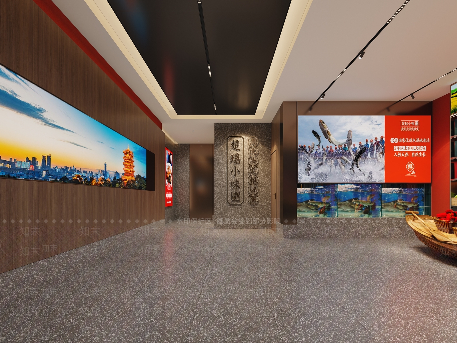 新中式中餐厅3D模型下载【ID:1187647134】