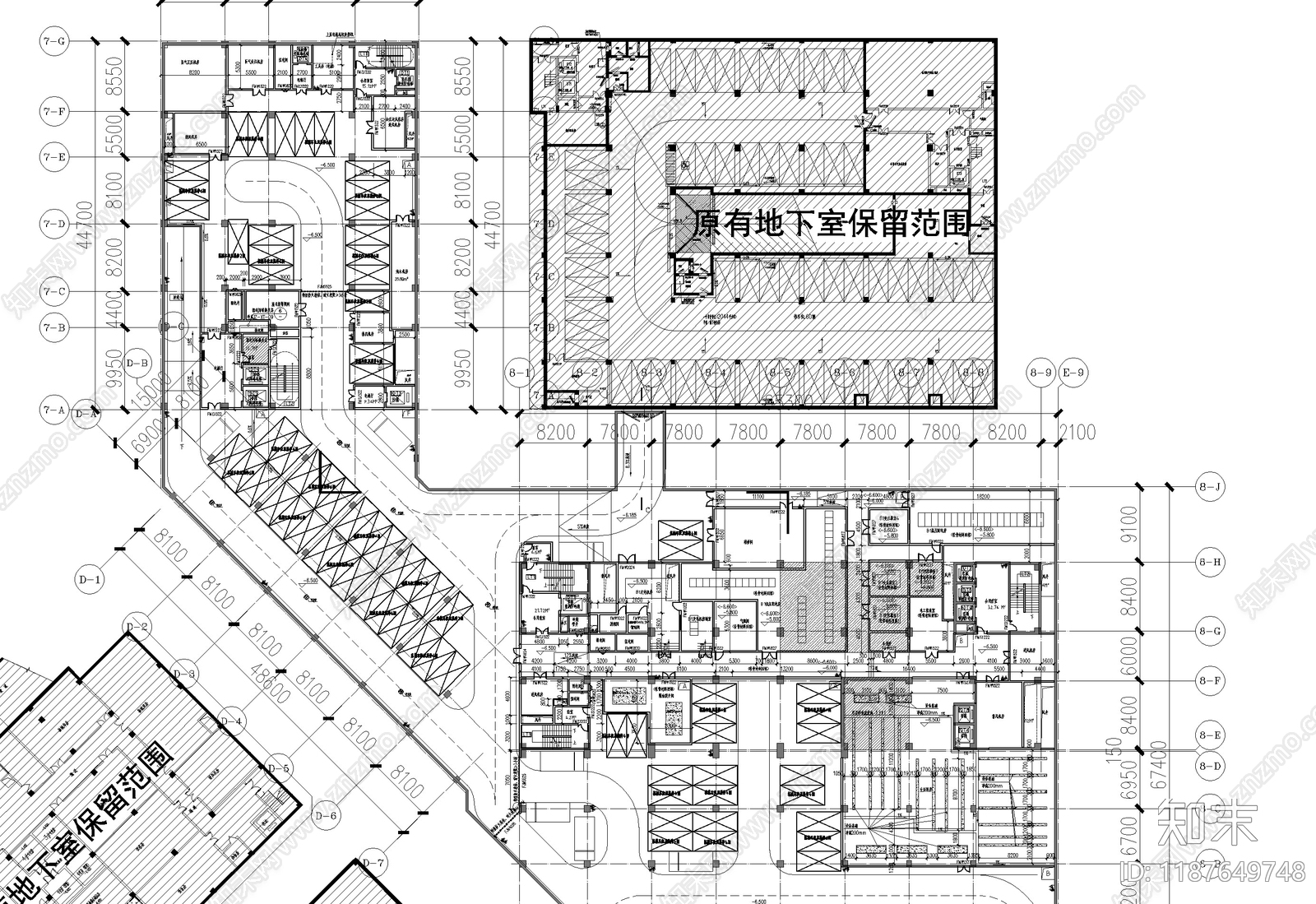 现代医院建筑cad施工图下载【ID:1187649748】