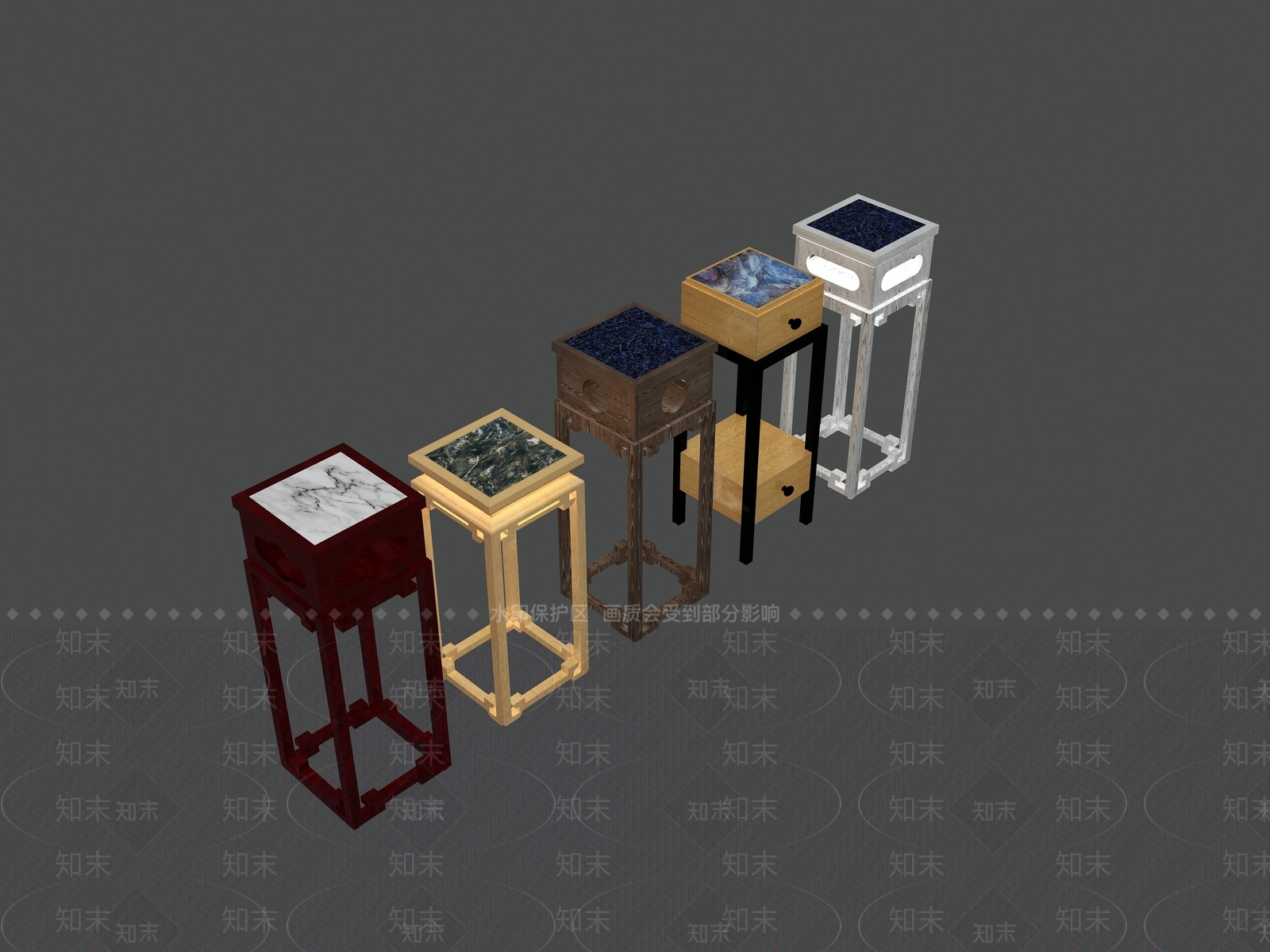 新中式中式花架3D模型下载【ID:1187653575】