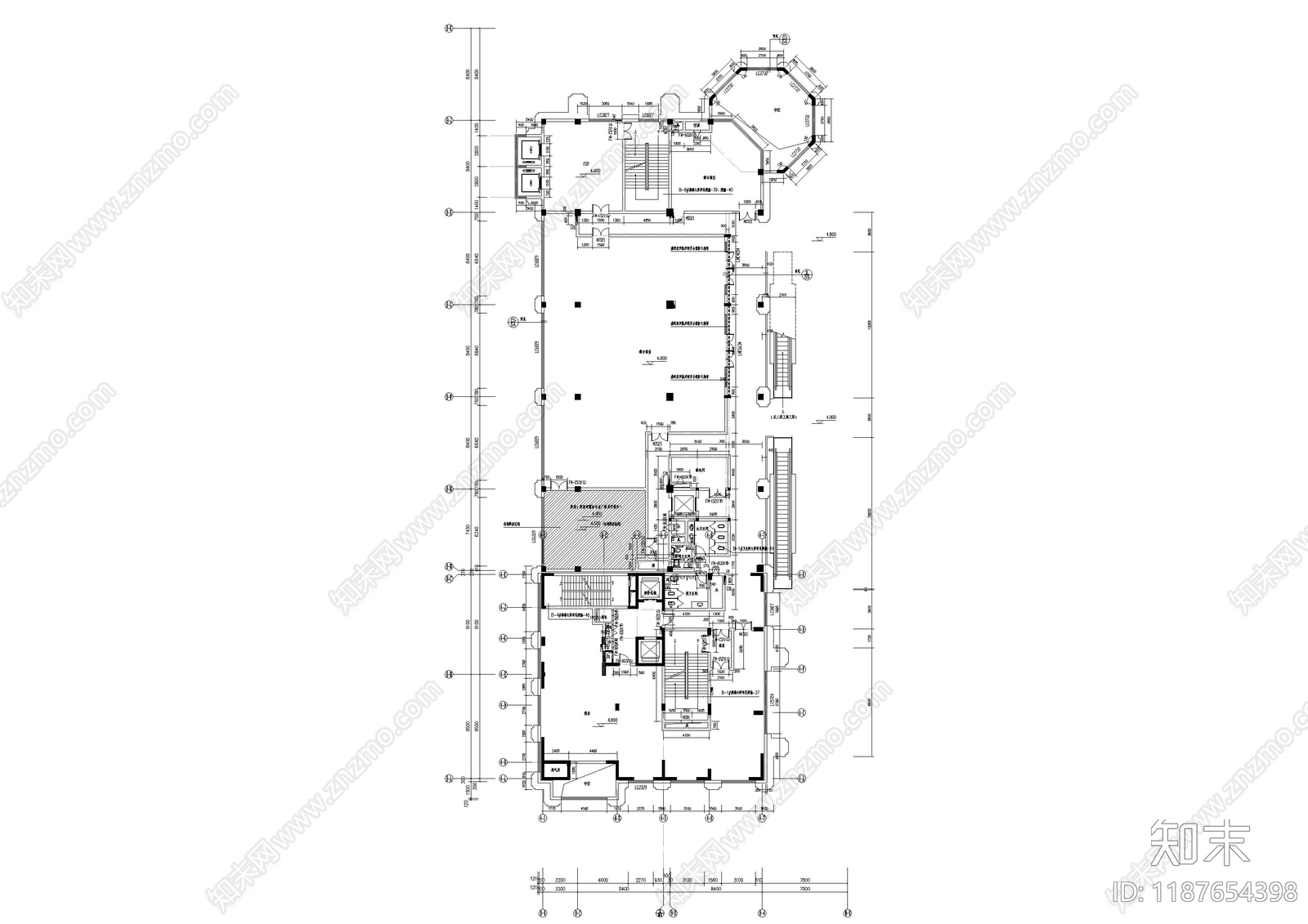 现代其他商业建筑cad施工图下载【ID:1187654398】
