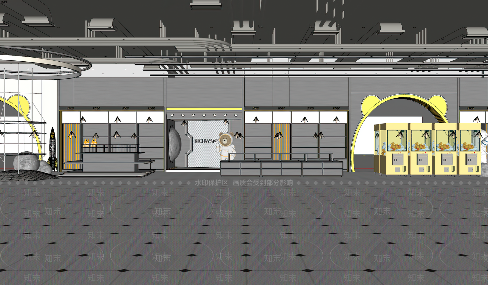 现代极简玩具礼品店SU模型下载【ID:1187655976】