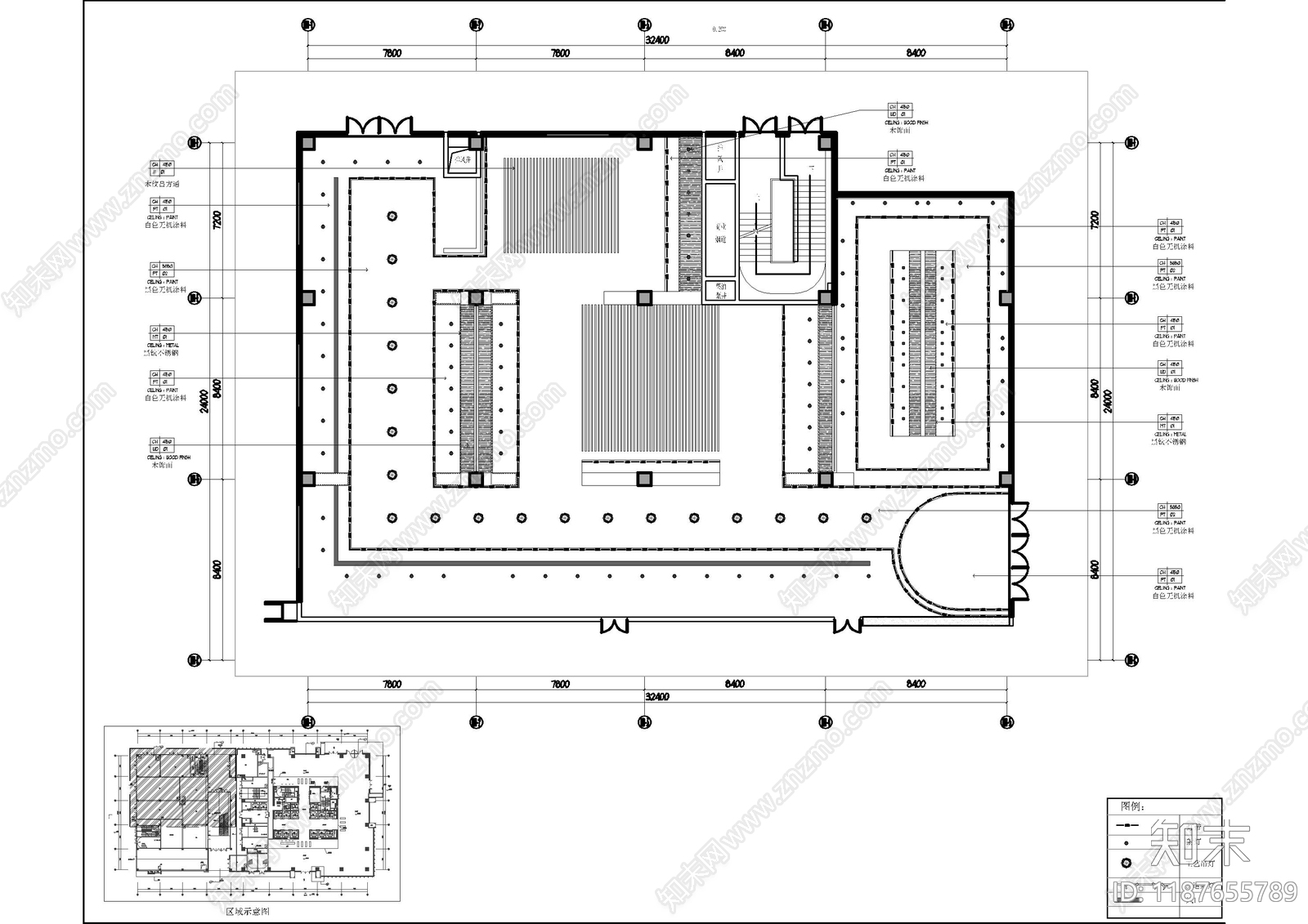 现代食堂cad施工图下载【ID:1187655789】