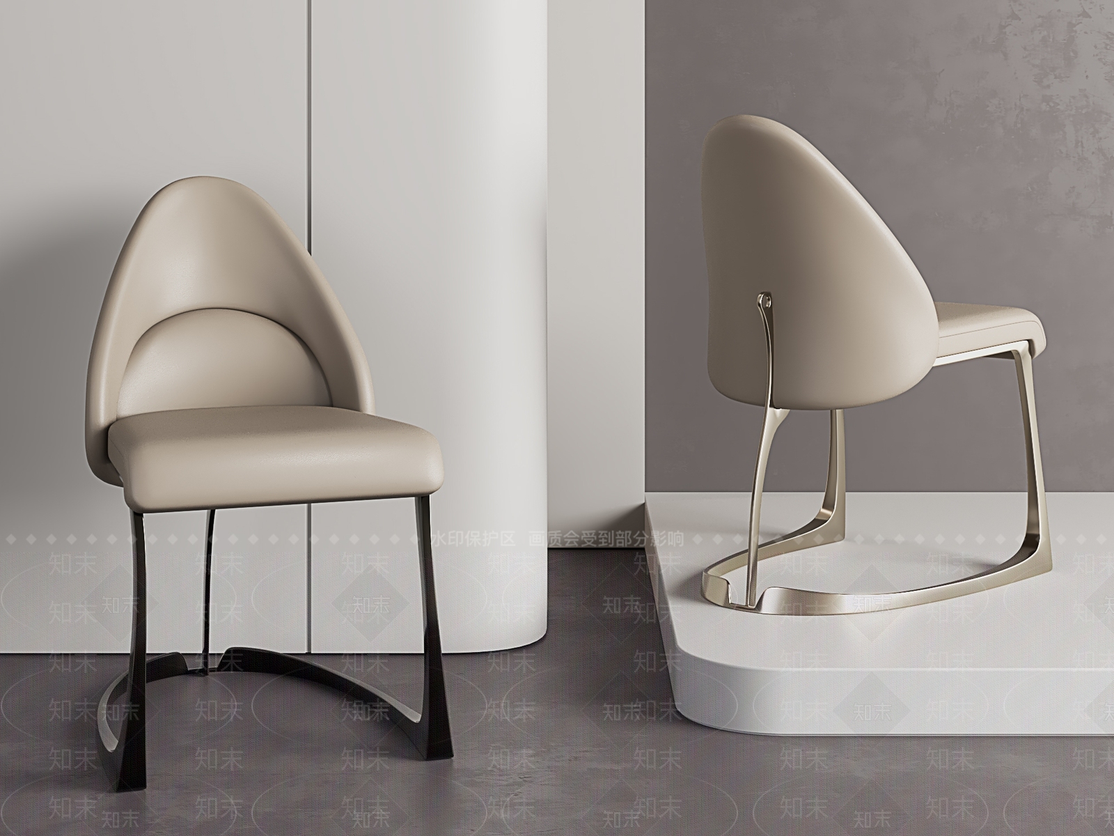 现代轻奢餐椅SU模型下载【ID:1187659607】