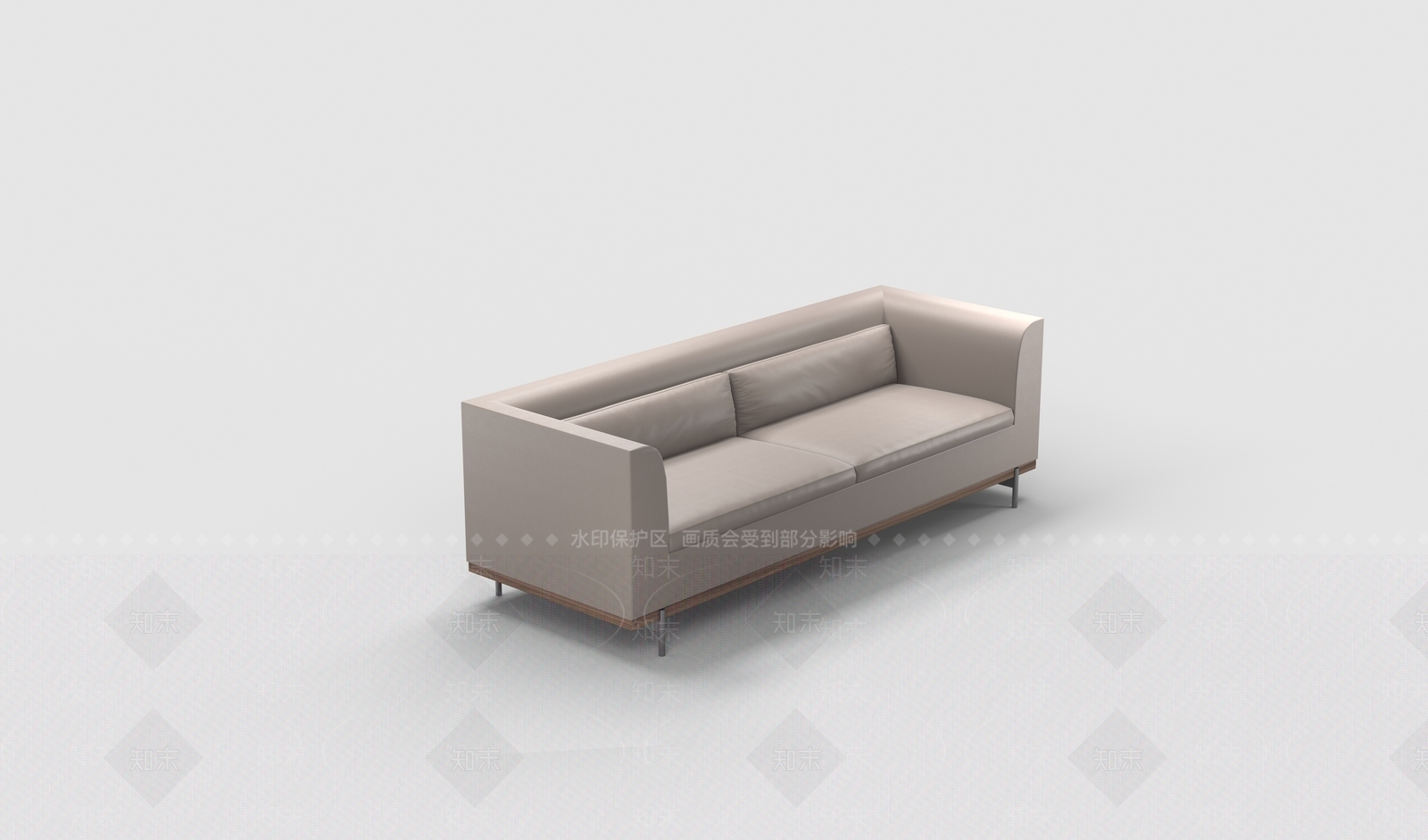 现代意式三人沙发3D模型下载【ID:1187661669】