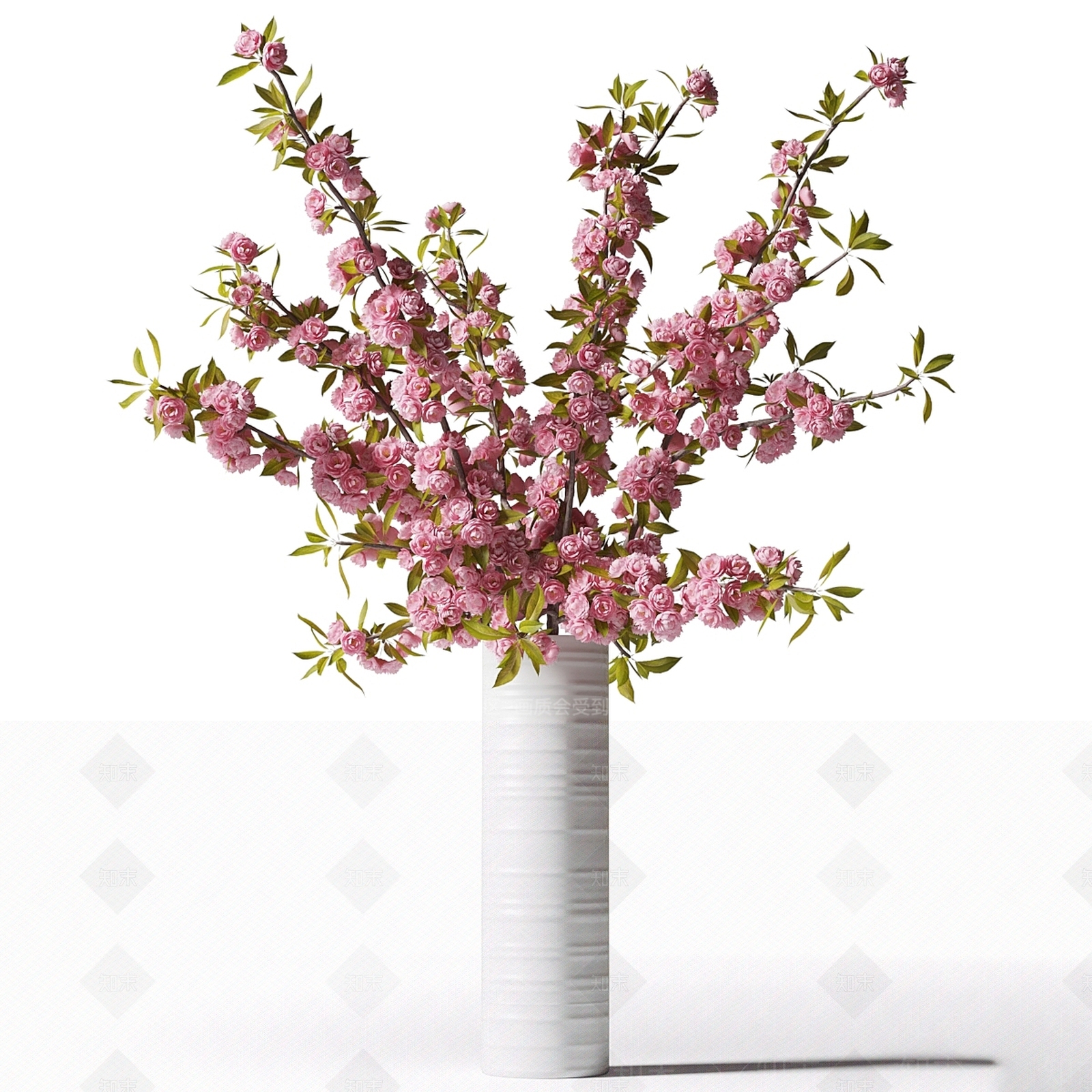 新中式现代花艺3D模型下载【ID:1187662644】