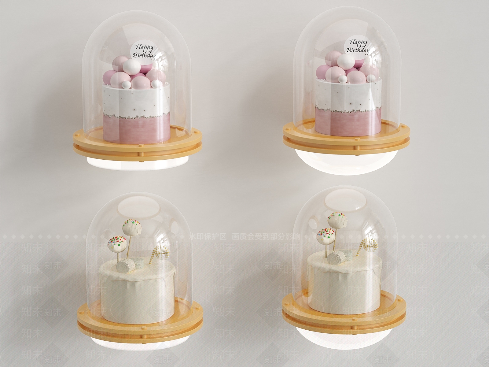 现代甜品面包店3D模型下载【ID:1187664094】