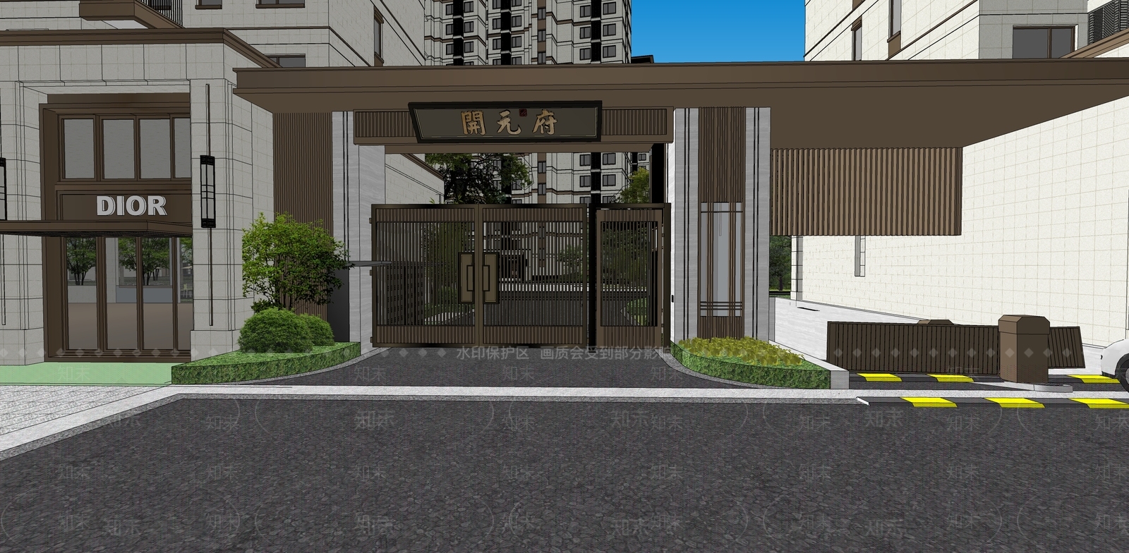 新中式庭院小品SU模型下载【ID:1187664293】