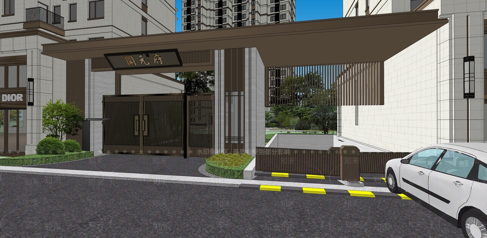 新中式庭院小品SU模型下载【ID:1187664293】