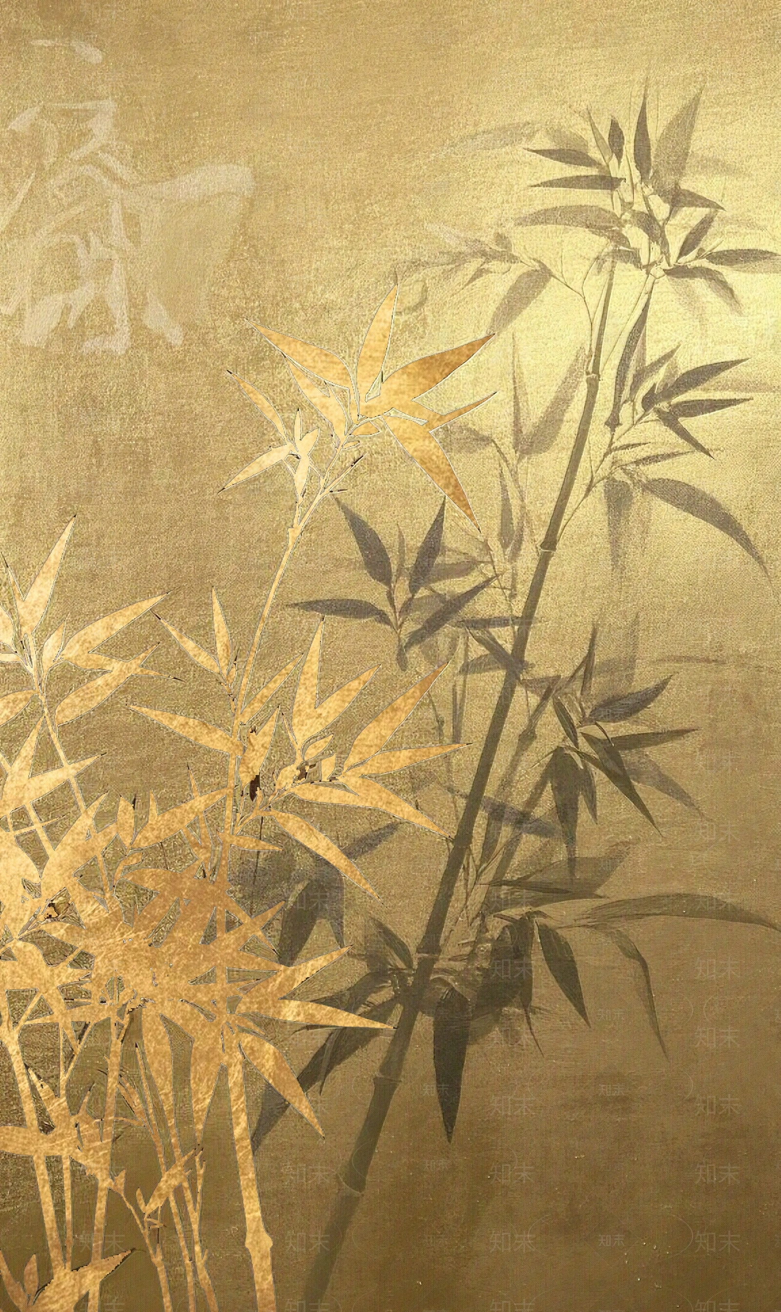 现代新中式壁纸贴图下载【ID:1187667592】