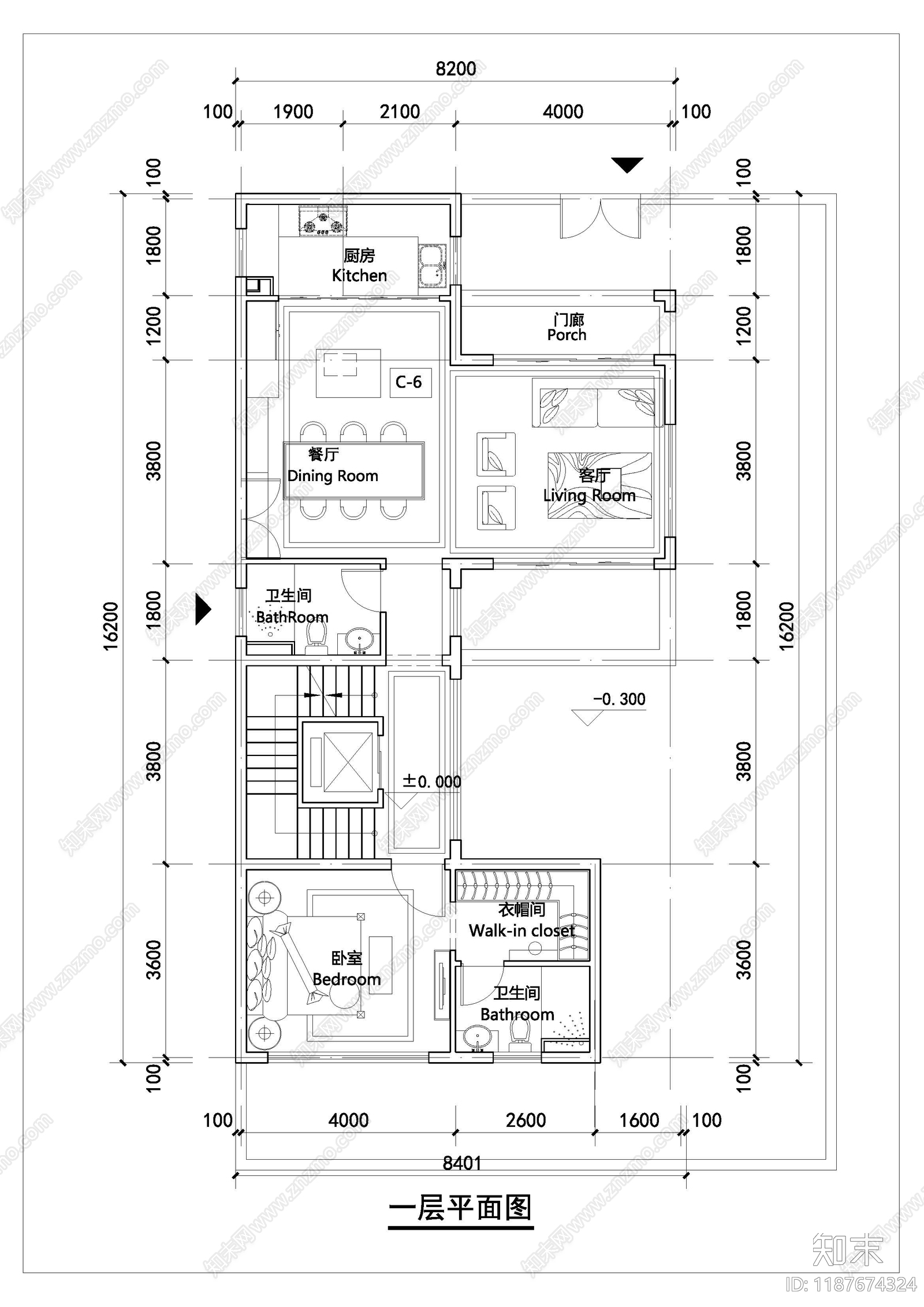 现代新中式四合院施工图下载【ID:1187674324】