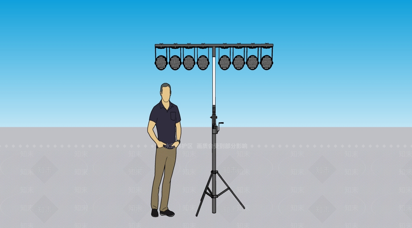 现代舞台灯SU模型下载【ID:1187675586】