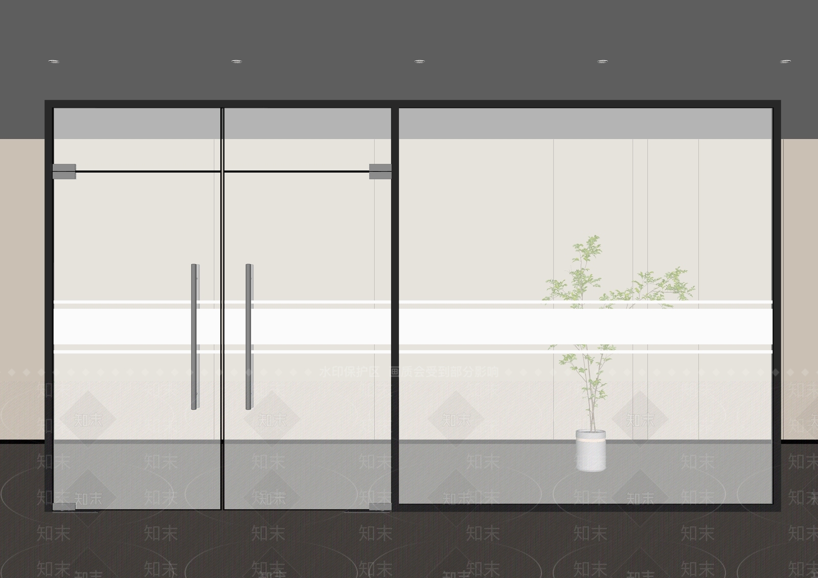 现代隔断SU模型下载【ID:1187675706】