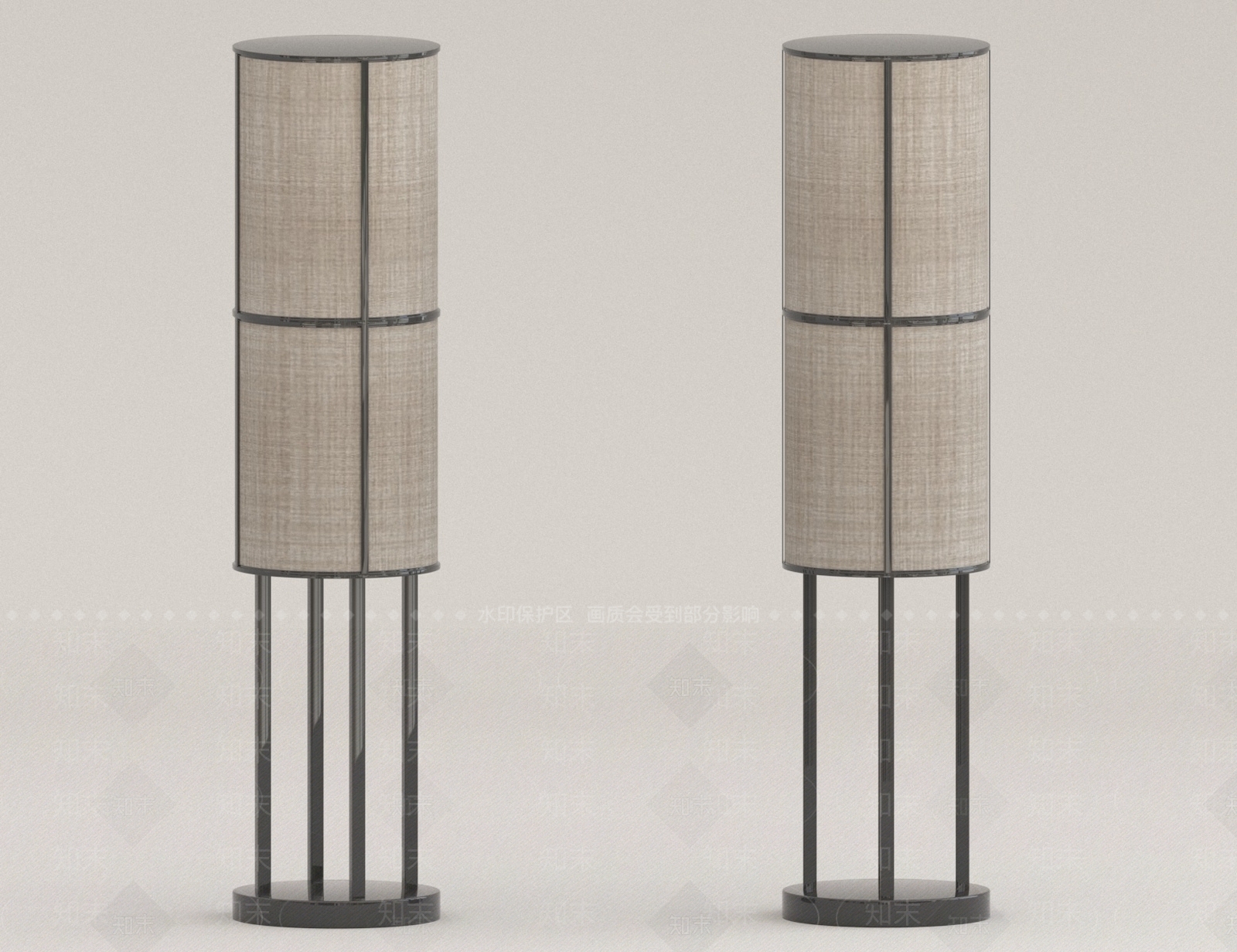 现代灯具组合3D模型下载【ID:1187678884】