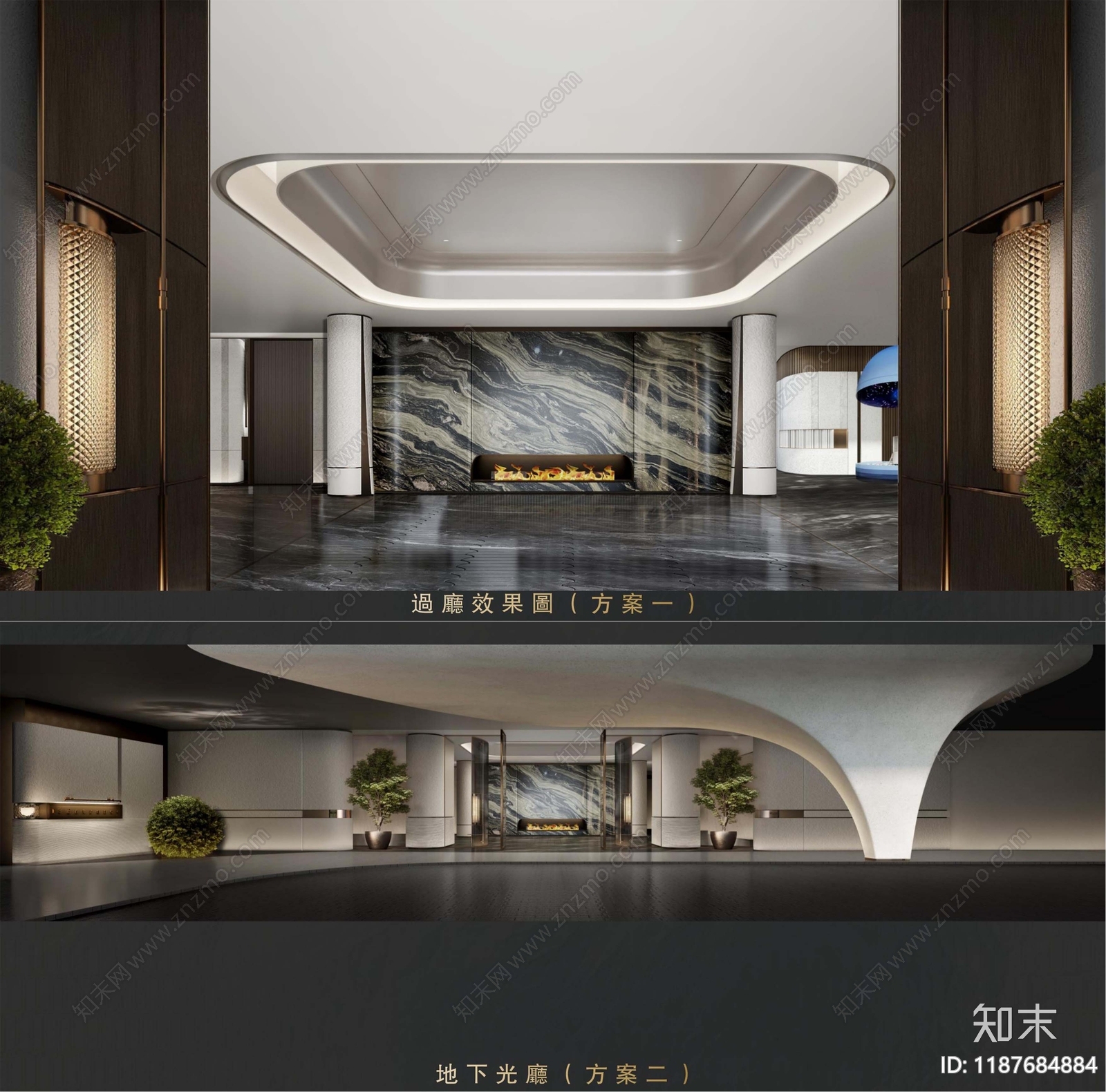 现代会所cad施工图下载【ID:1187684884】