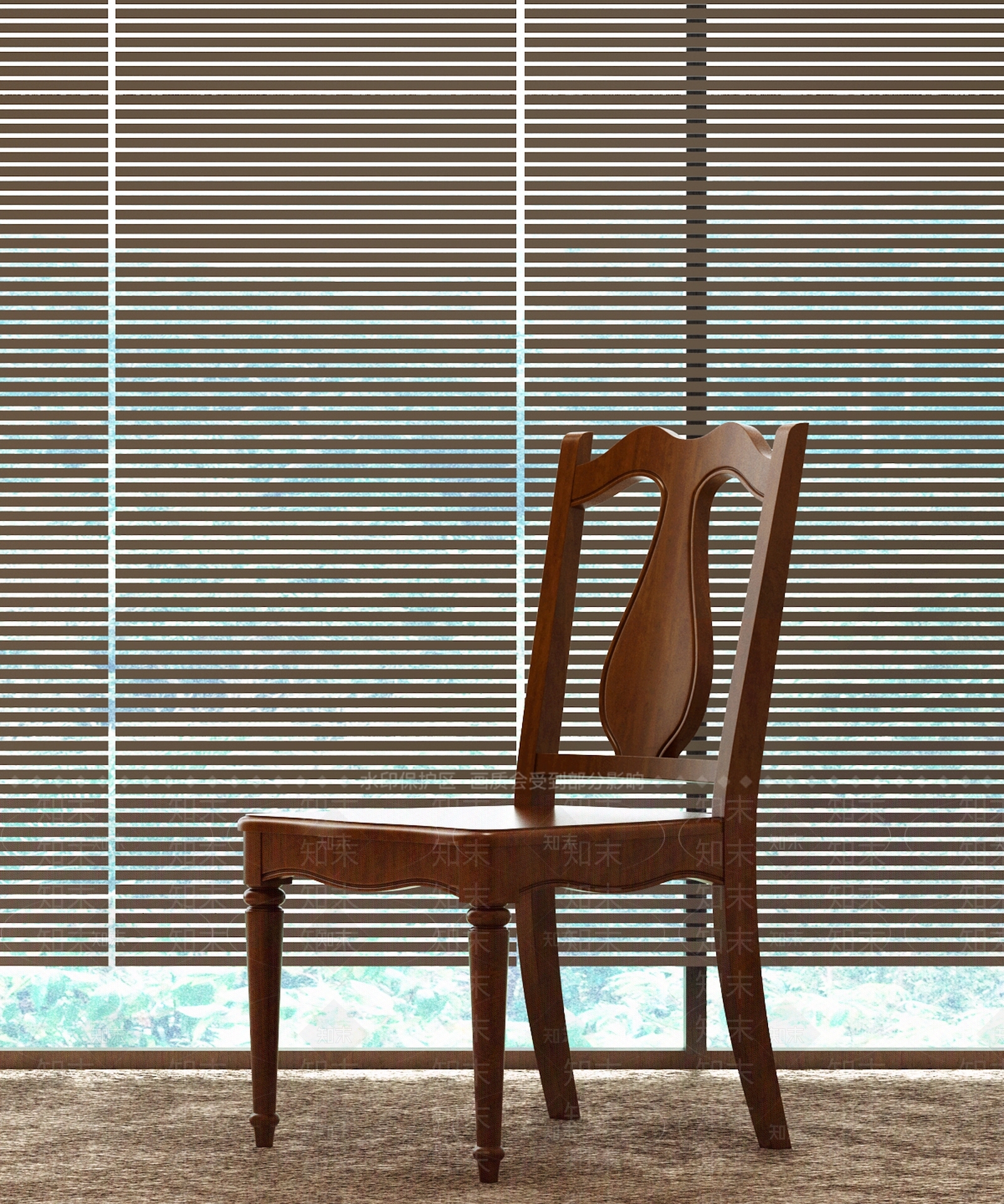 美式欧式餐椅SU模型下载【ID:1187687750】