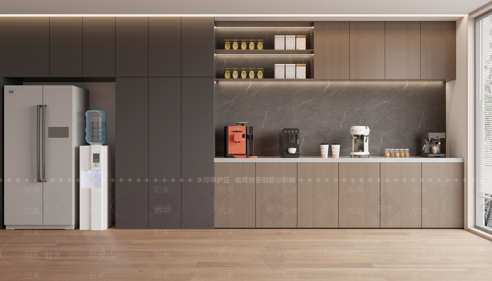 现代茶水间3D模型下载【ID:1187693853】
