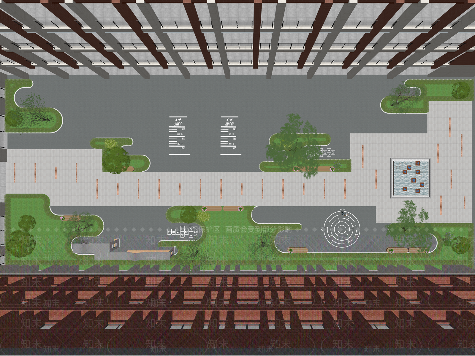 现代简约其他学校空间SU模型下载【ID:1187694710】