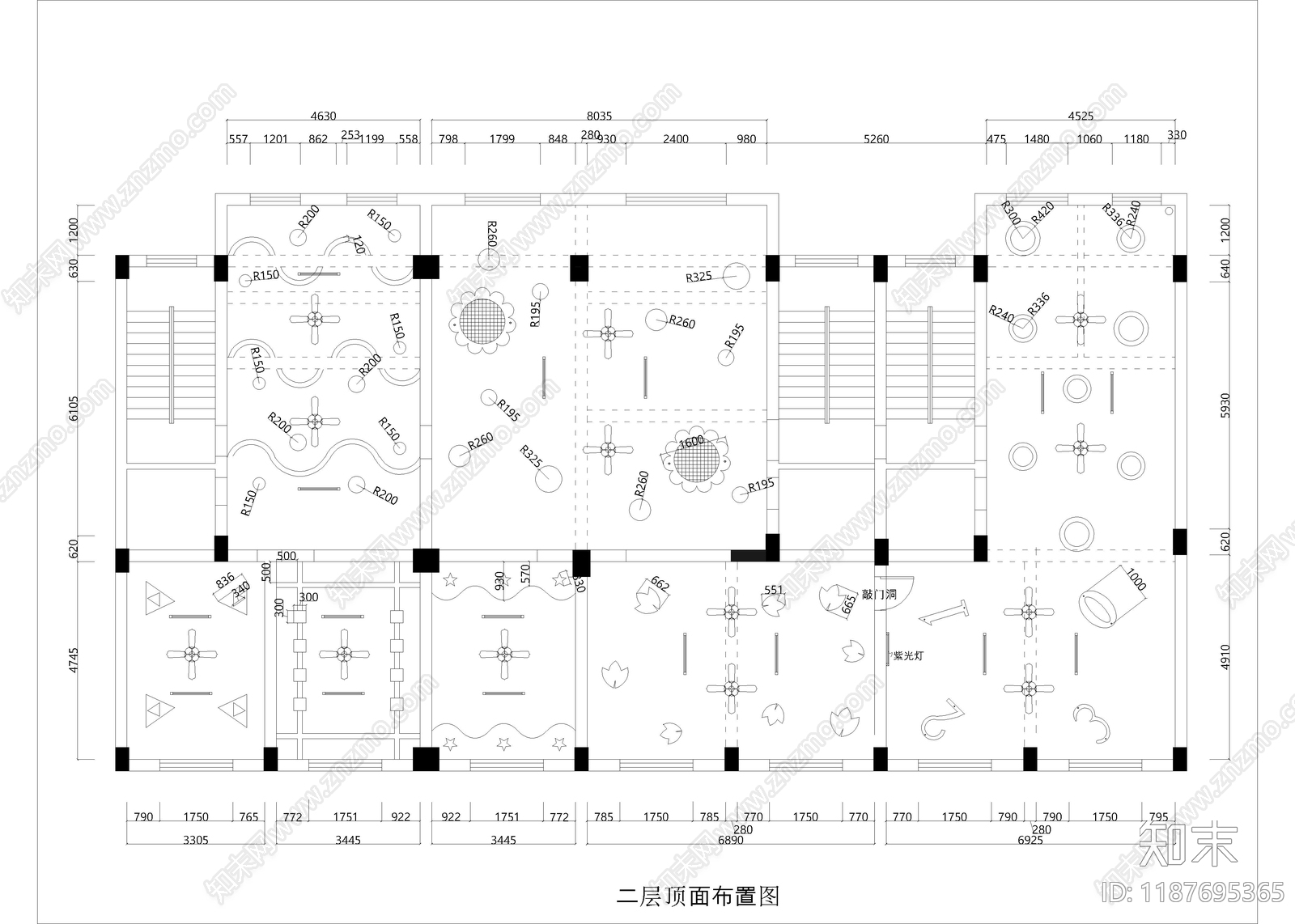 现代幼儿园cad施工图下载【ID:1187695365】