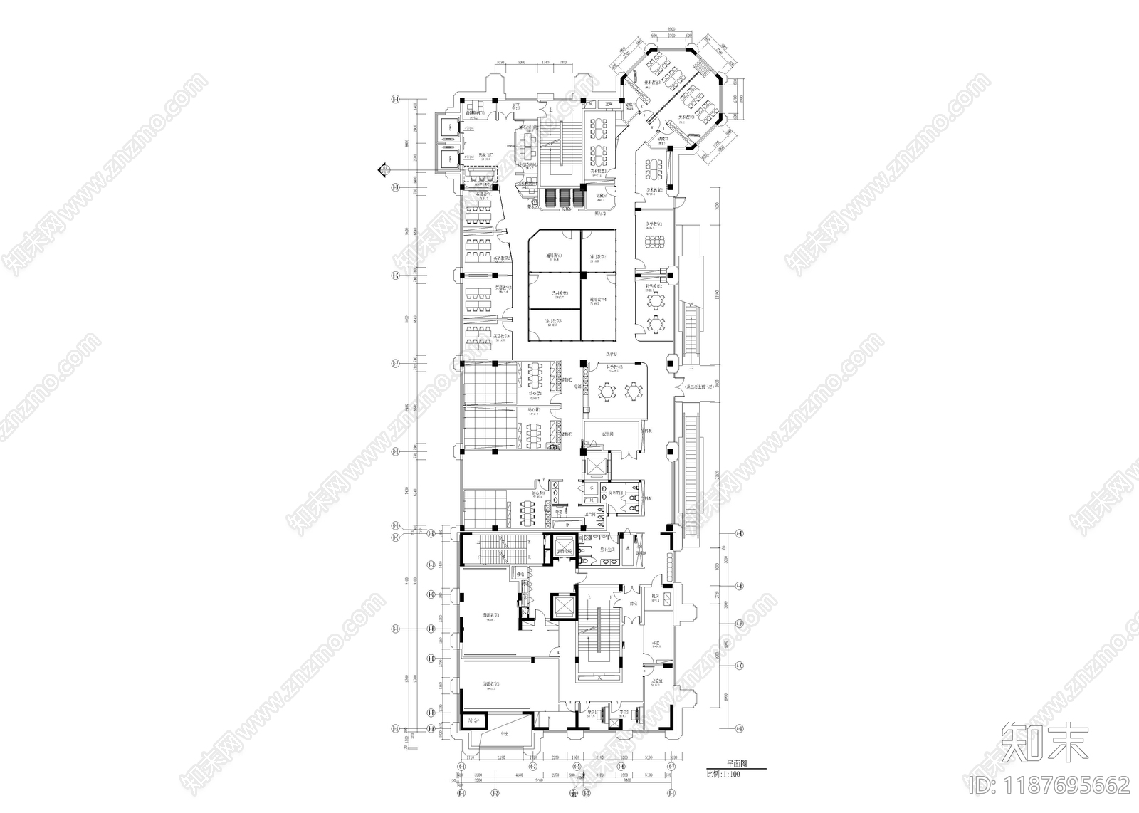 现代幼儿园施工图下载【ID:1187695662】