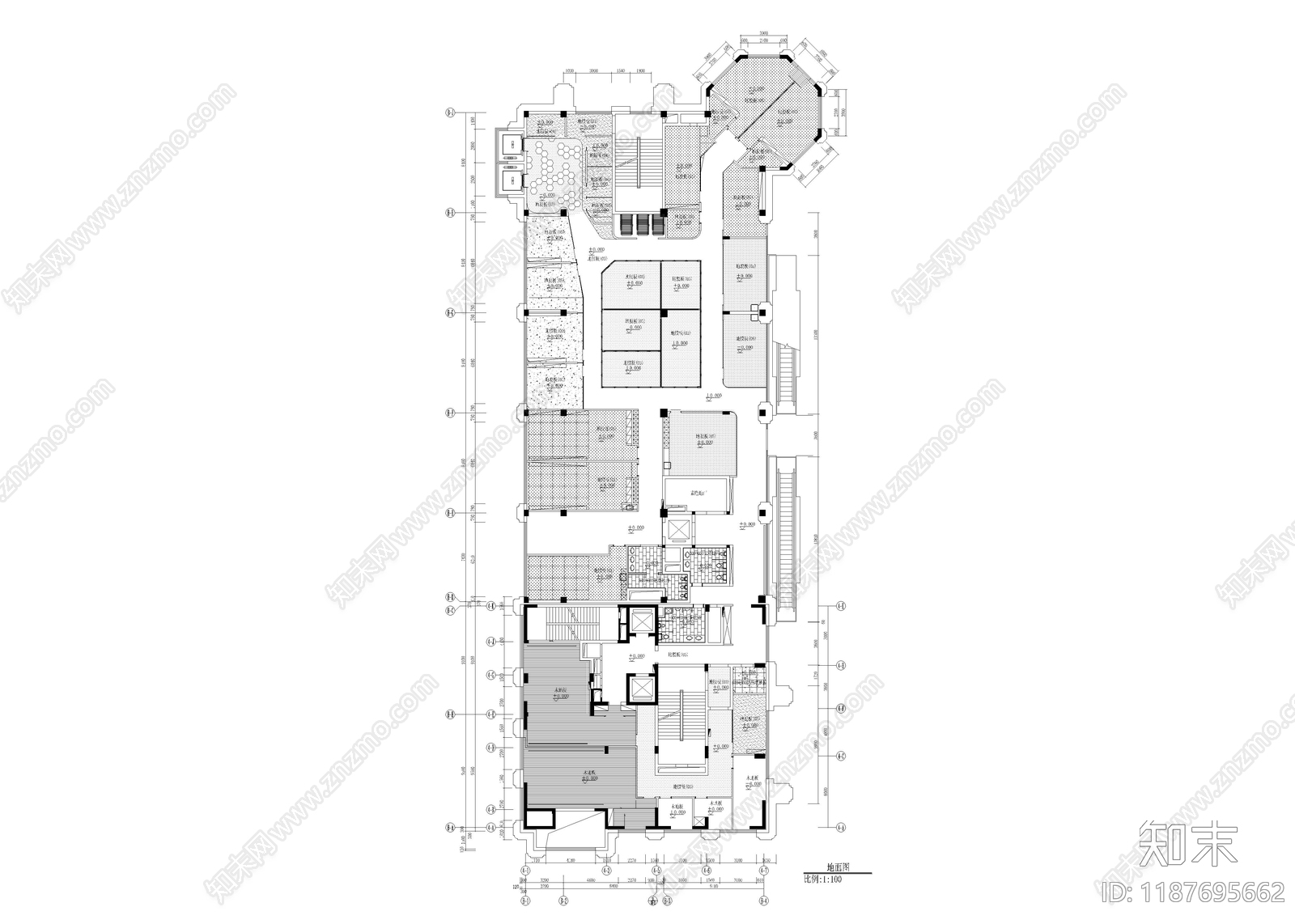 现代幼儿园cad施工图下载【ID:1187695662】