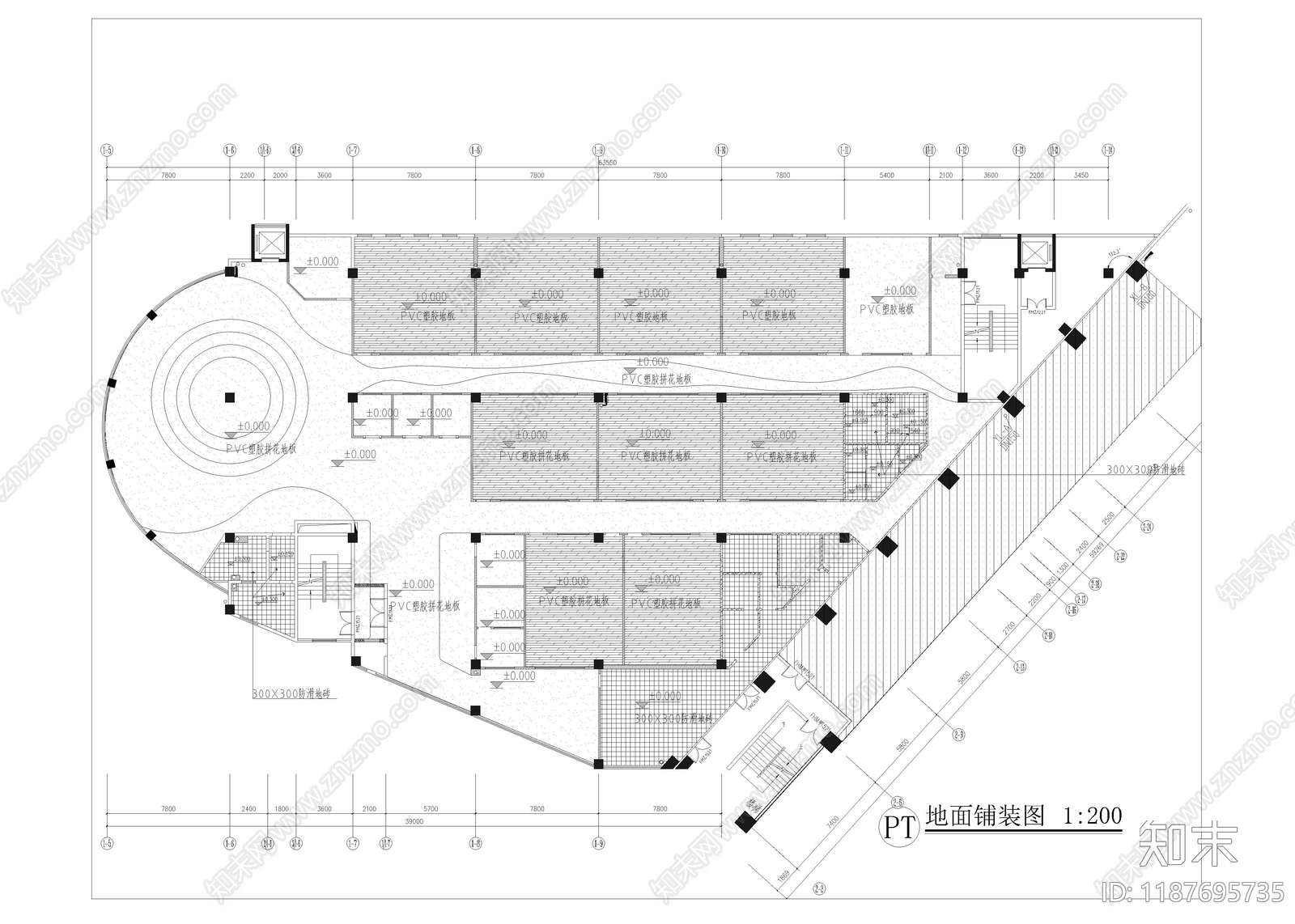 现代幼儿园cad施工图下载【ID:1187695735】