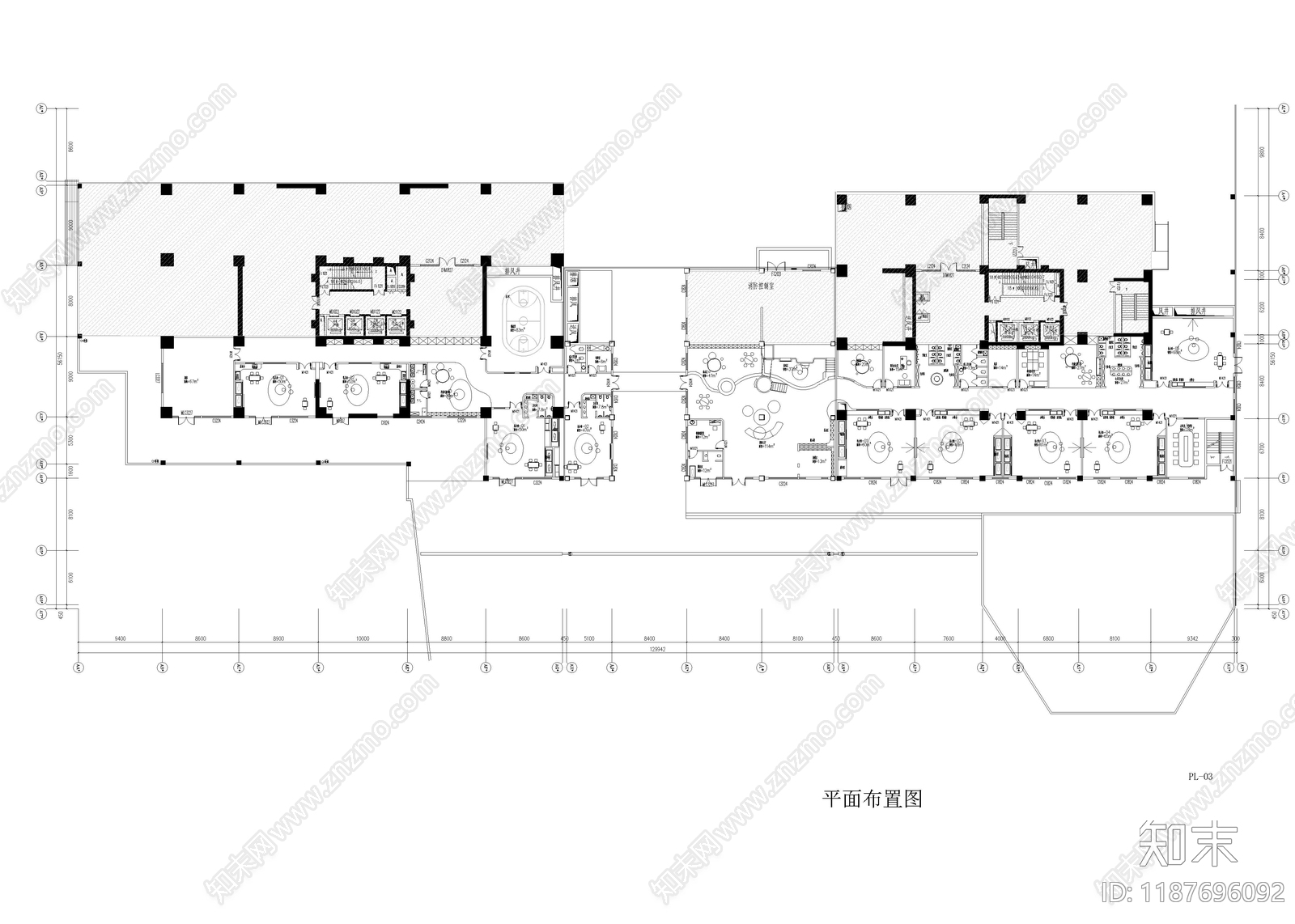 现代幼儿园cad施工图下载【ID:1187696092】