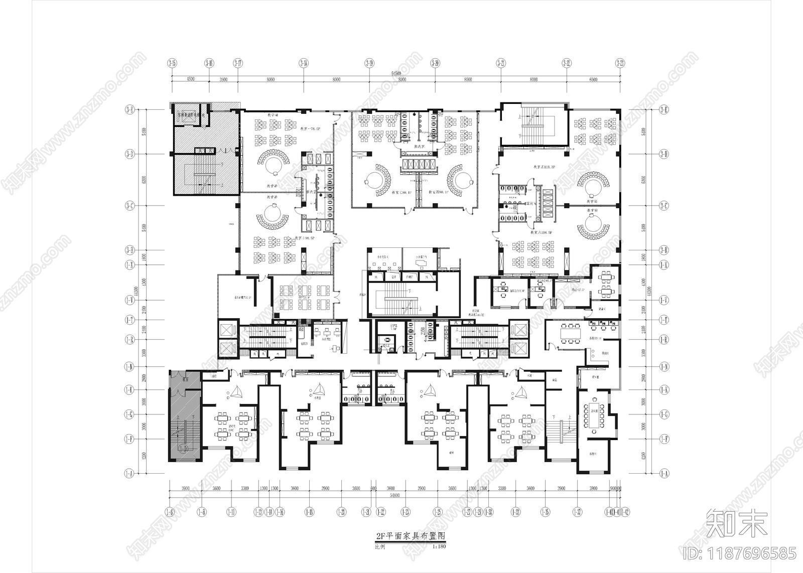 现代幼儿园施工图下载【ID:1187696585】