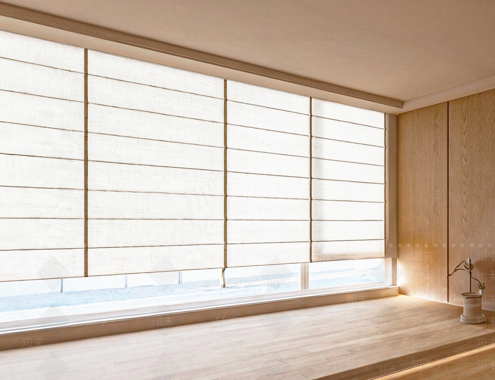 日式通用窗帘3D模型下载【ID:1187707896】