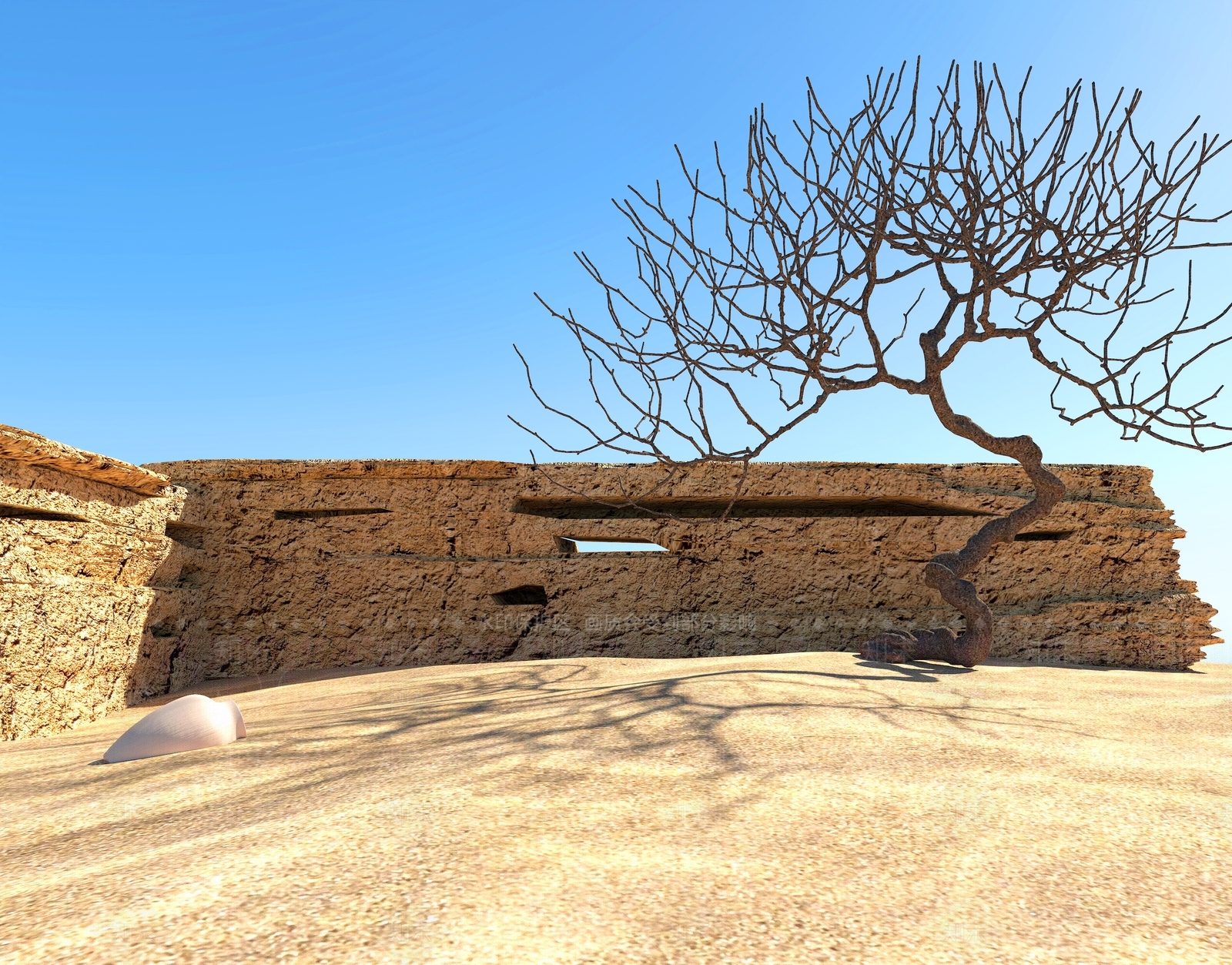 复古景墙3D模型下载【ID:1187698638】